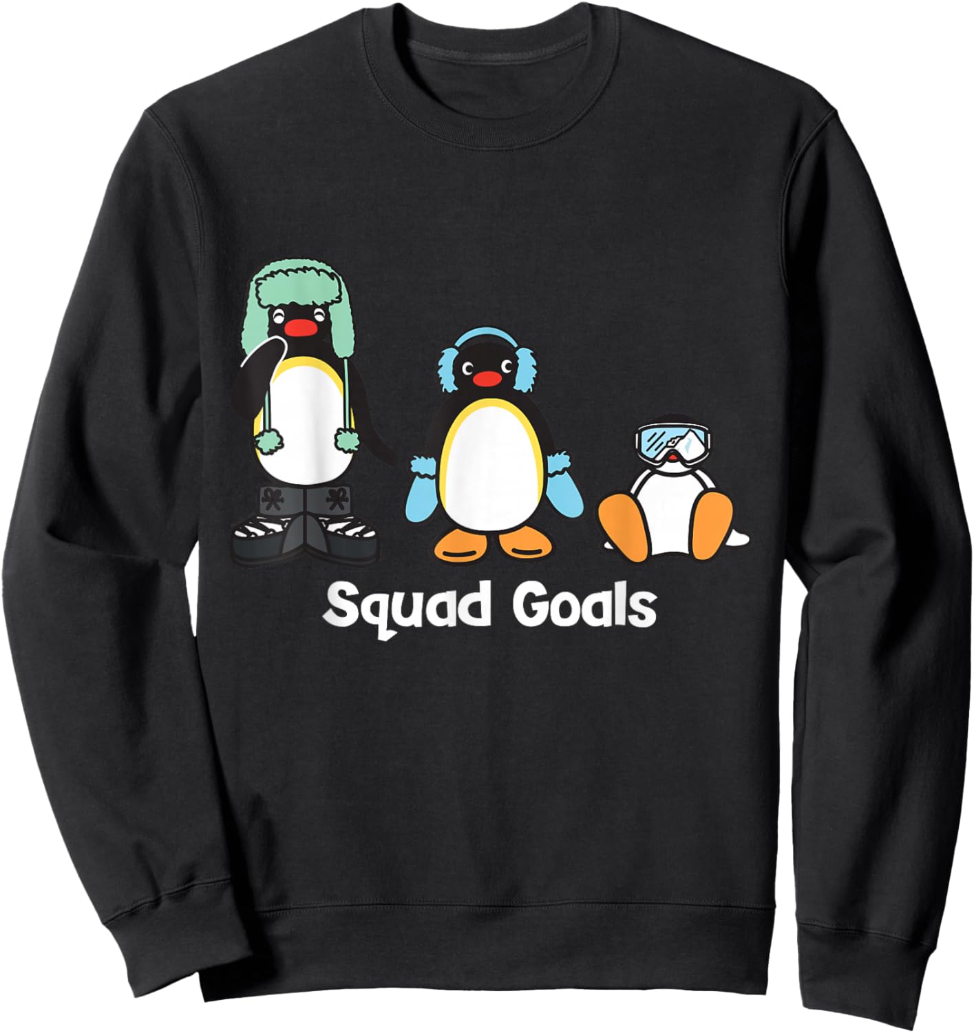 Pingu Squad Goals Sweatshirt - Sweatshirt | Black
