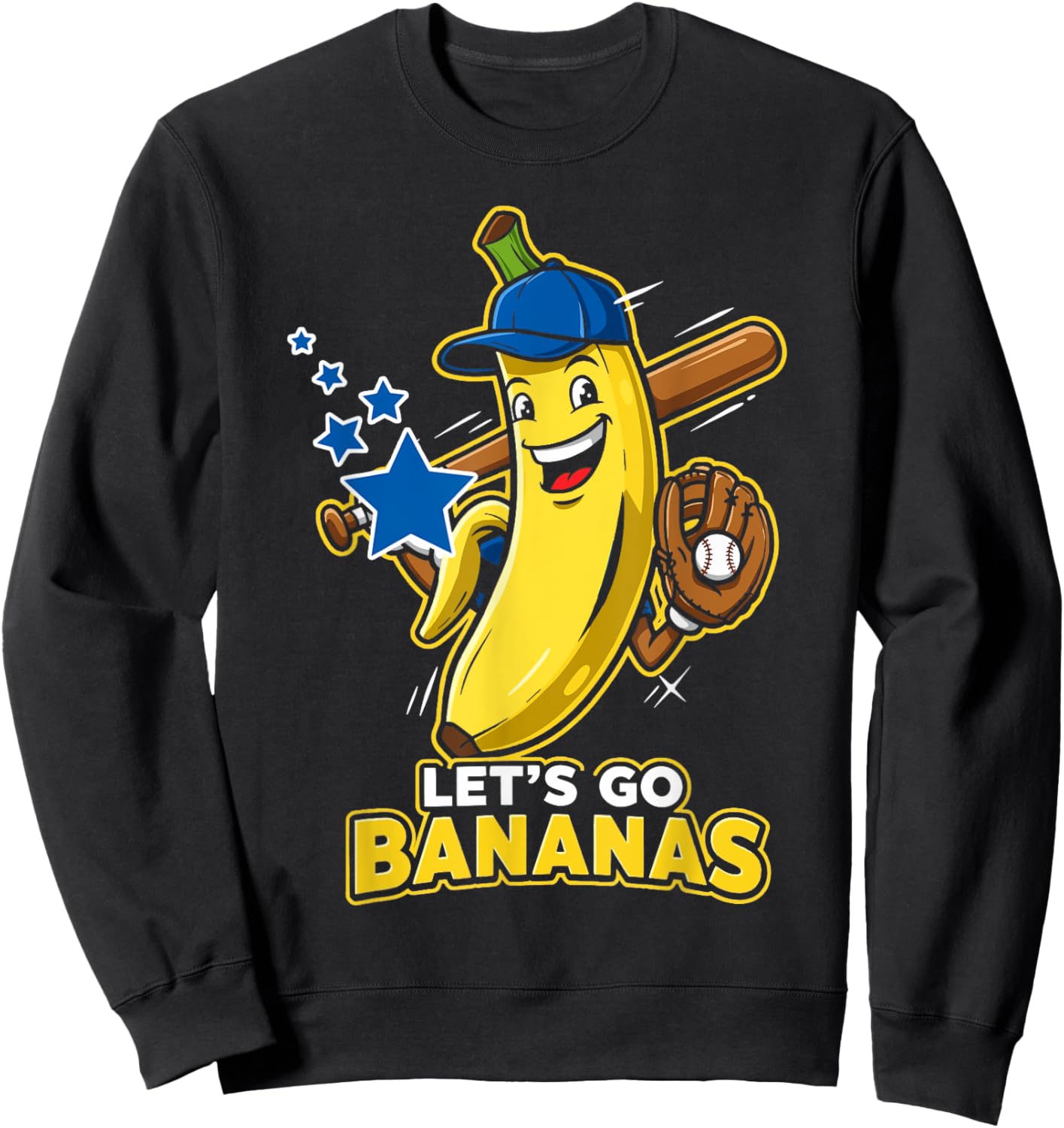 Funny Banana Shirts Gift Fruit Lovers Boys Lets Go Bananas Sweatshirt - Sweatshirt | Black