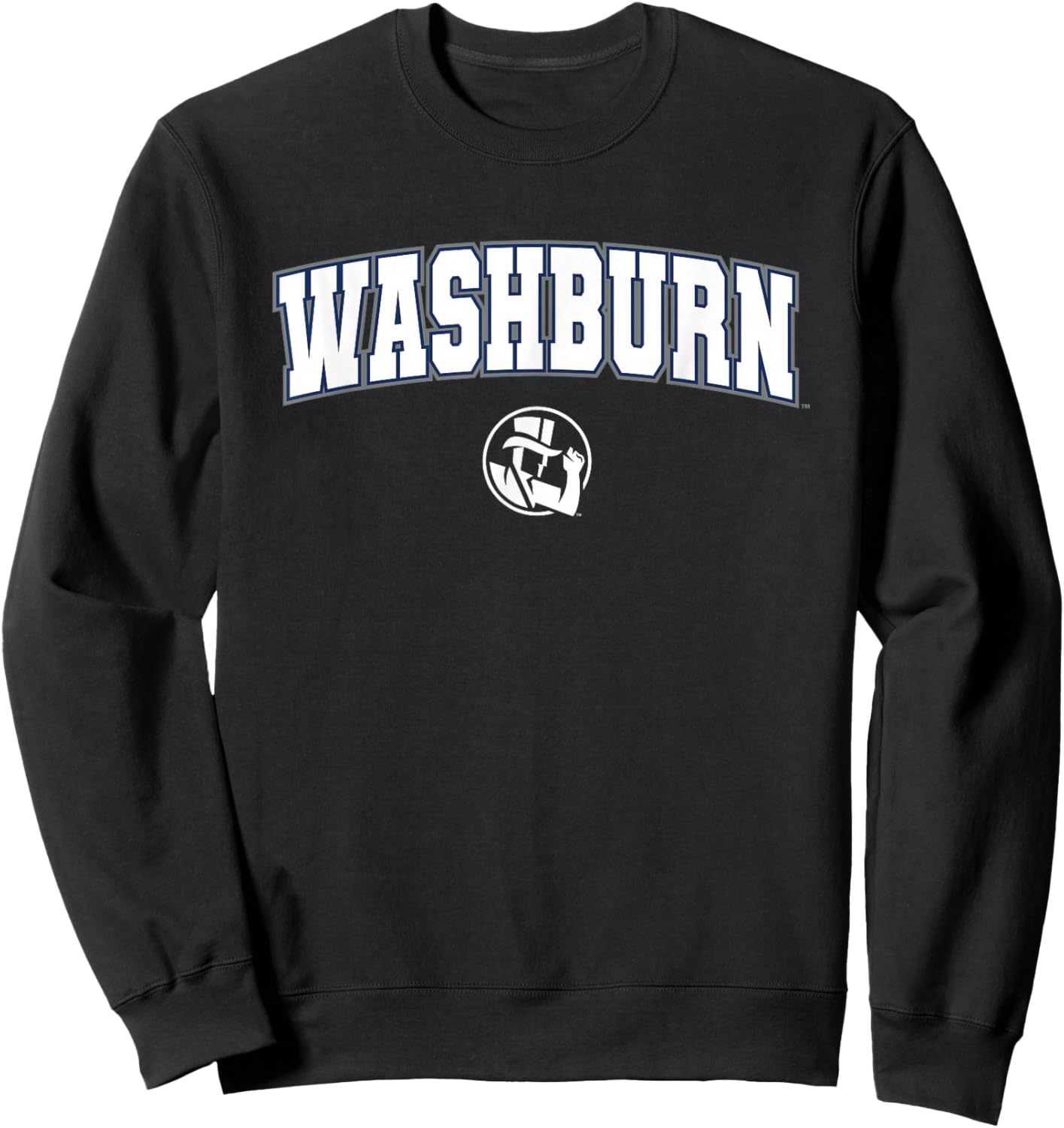 Washburn University Ichabods Arch Logo Sweatshirt - Sweatshirt | Black