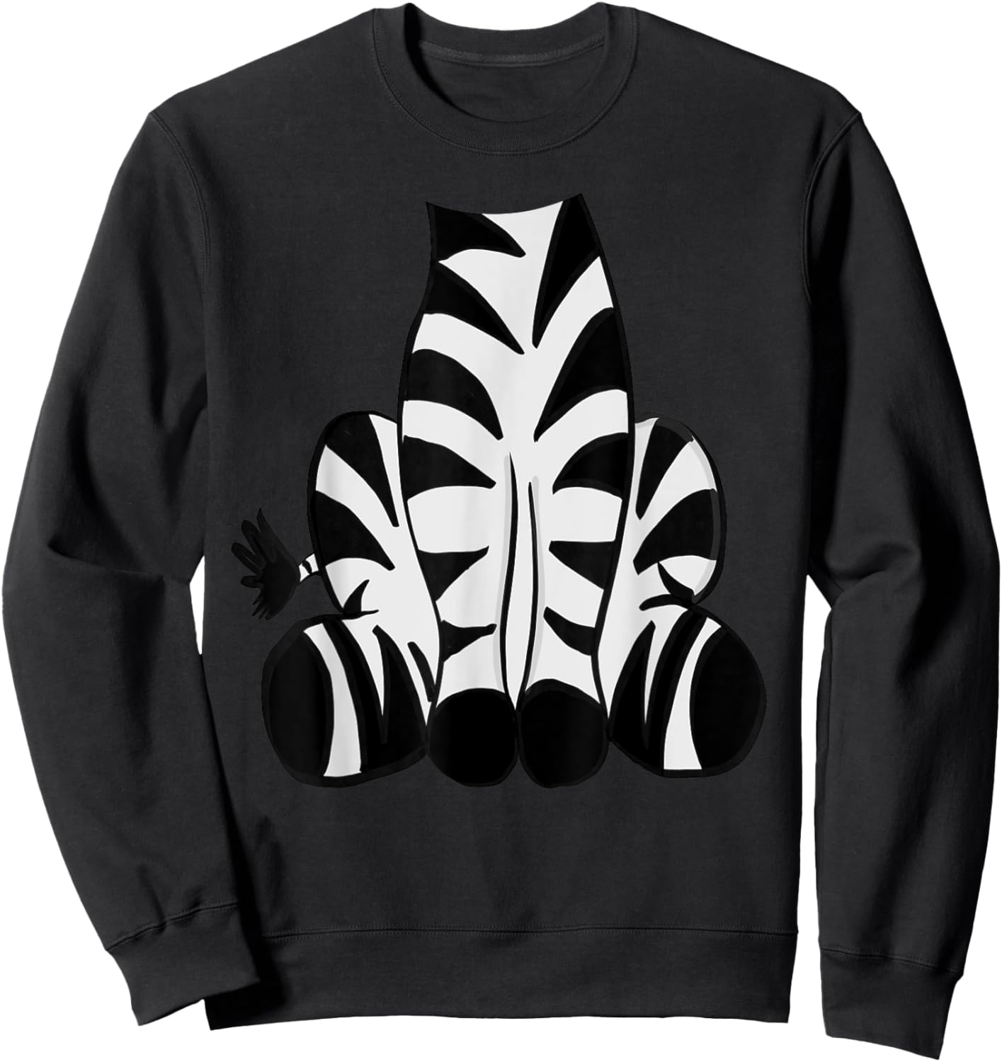 Zebra Halloween Costume Shirt - Cute Pretend Zebra Outfit Sweatshirt - Sweatshirt | Black