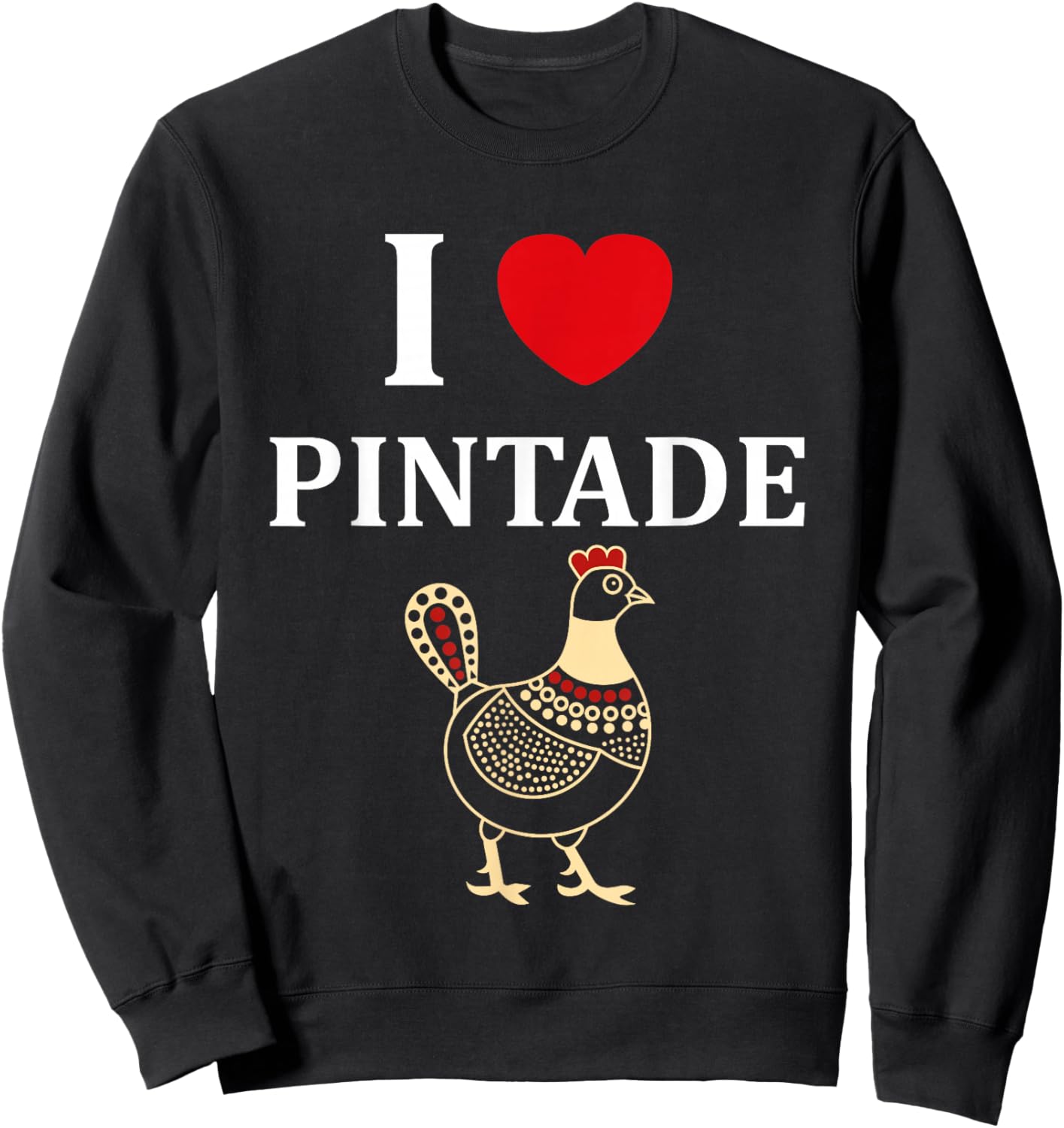 Funny Guinea Fowl Birds Cute i Love Guinea Fowl Sweatshirt - Sweatshirt | Black