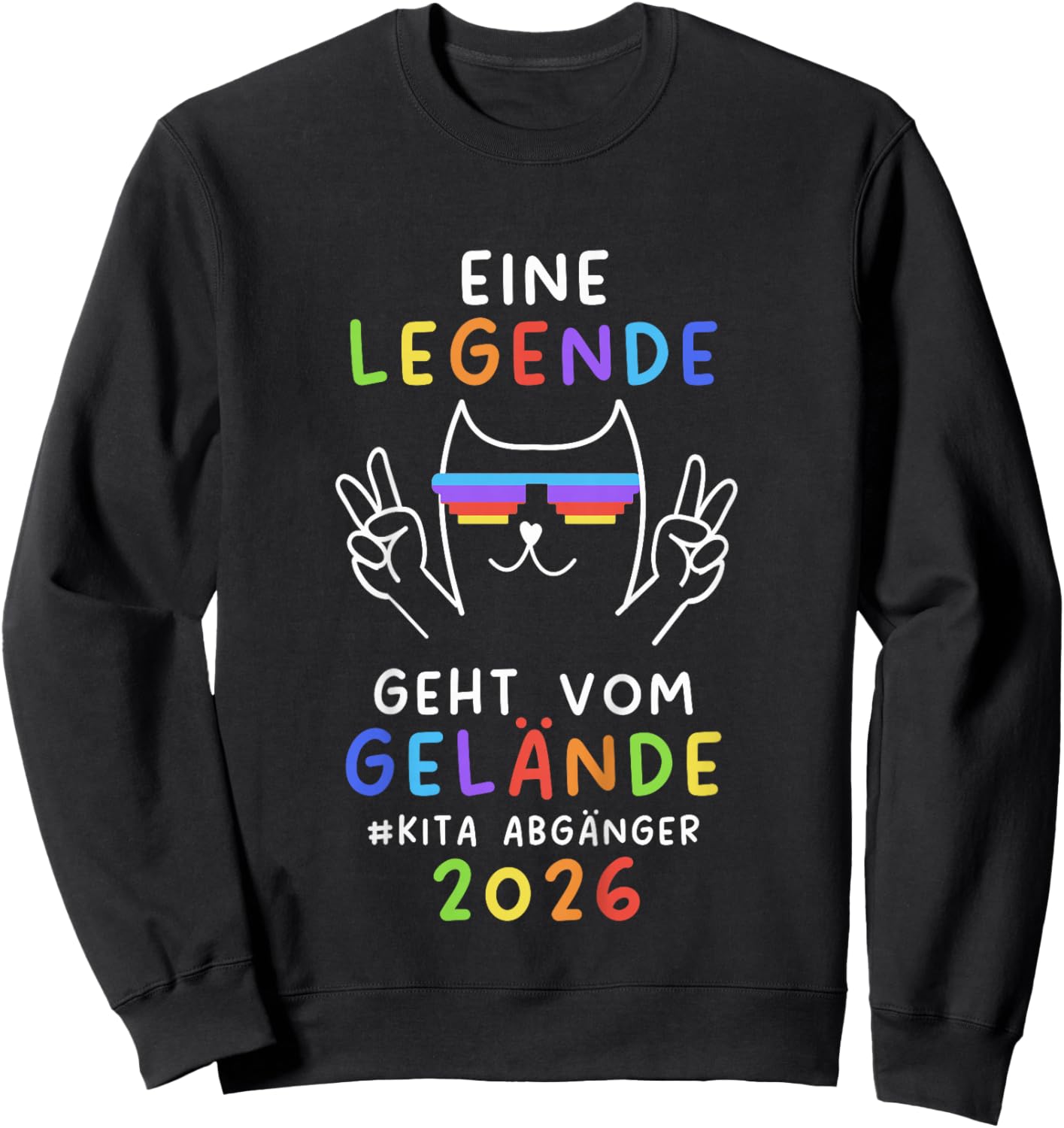 Kinder Kita Abgänger 2026 Kindergarten Geschafft Sweatshirt - Sweatshirt | Black