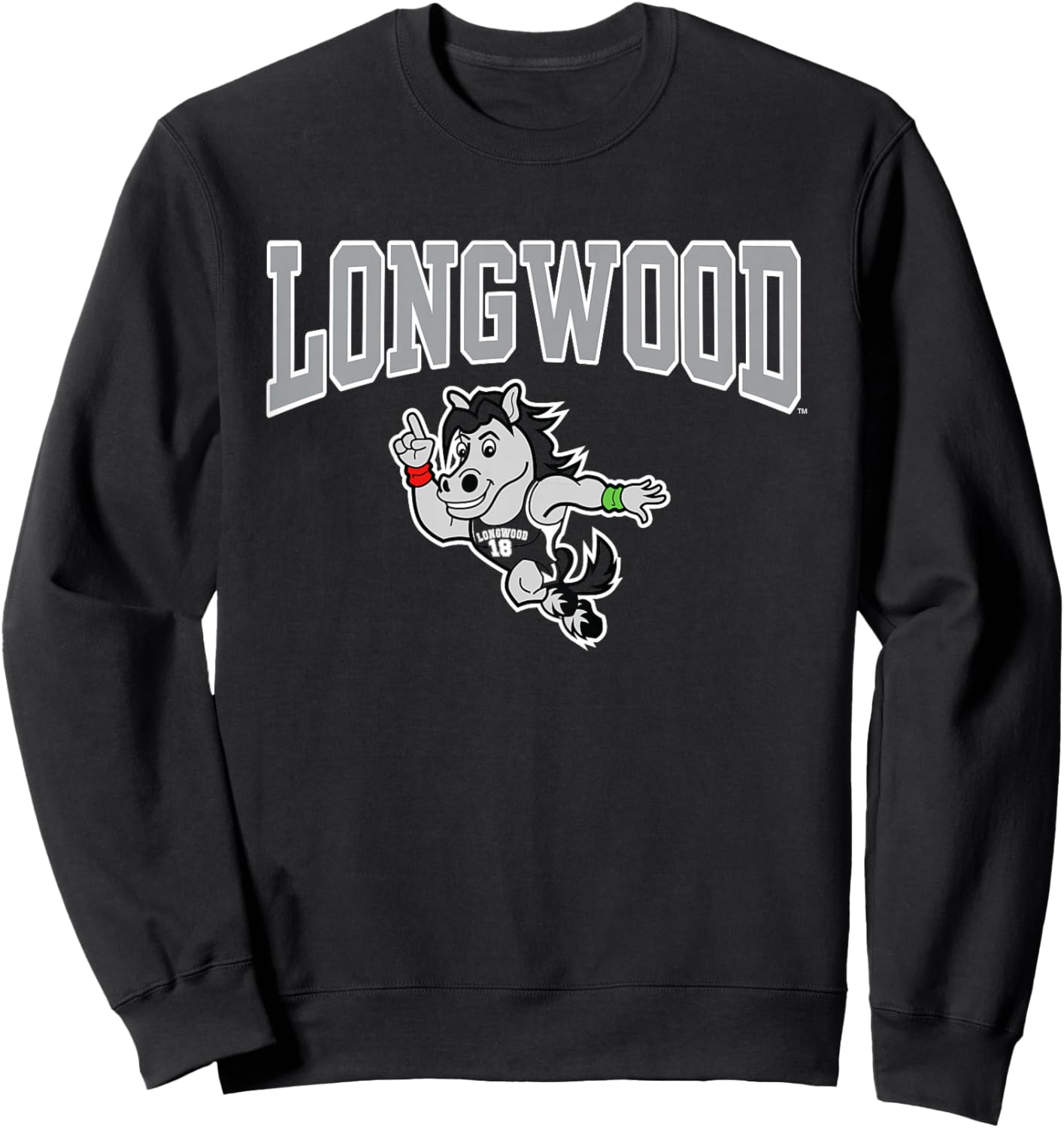 Kids Longwood Lancers Kids Elwood Mascot Navy Officially Licensed Sweatshirt - Sweatshirt | Black