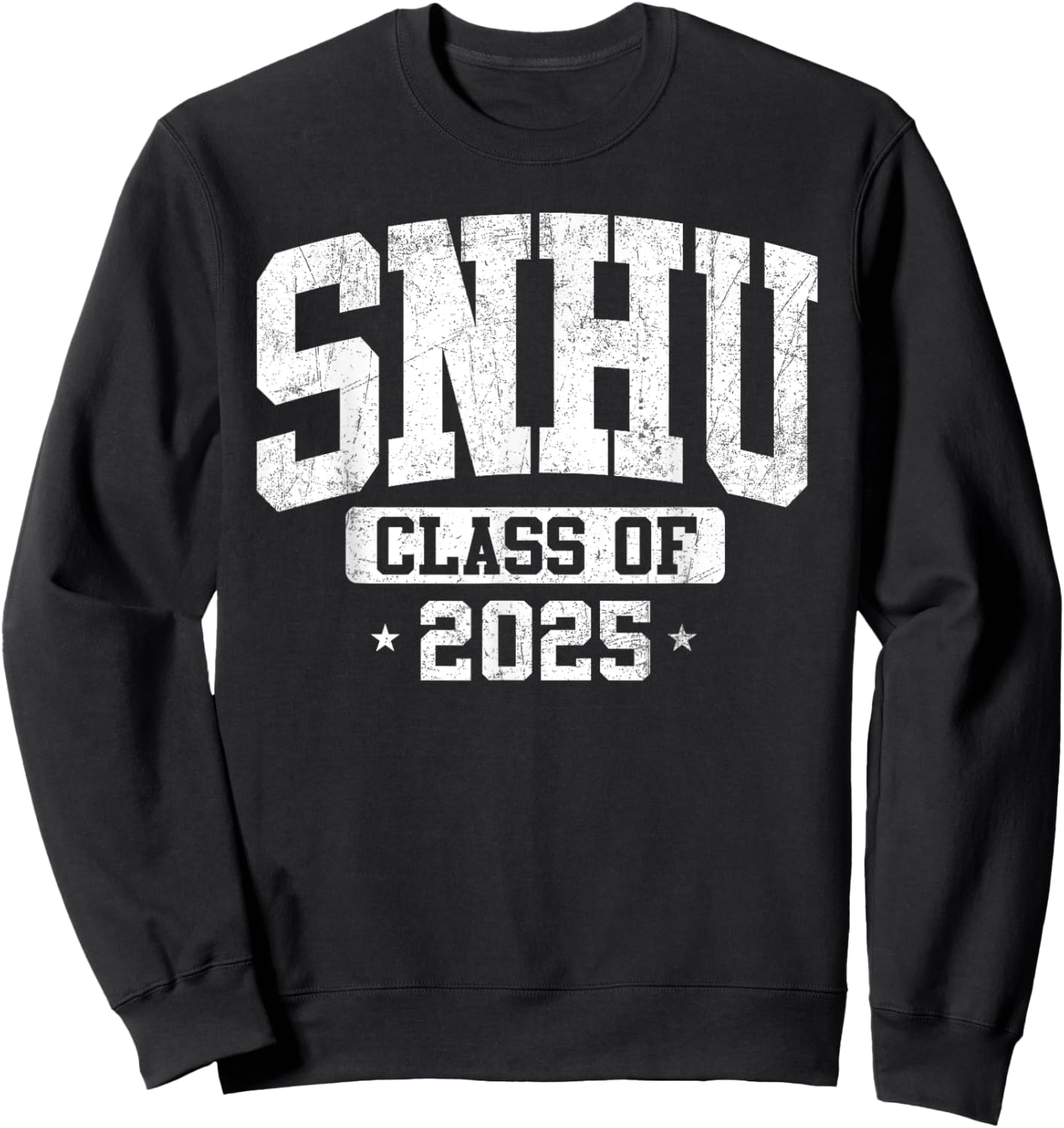 SNHU SNH University Class of 2025 Graduate Arch Vintage Sweatshirt - Sweatshirt | Black