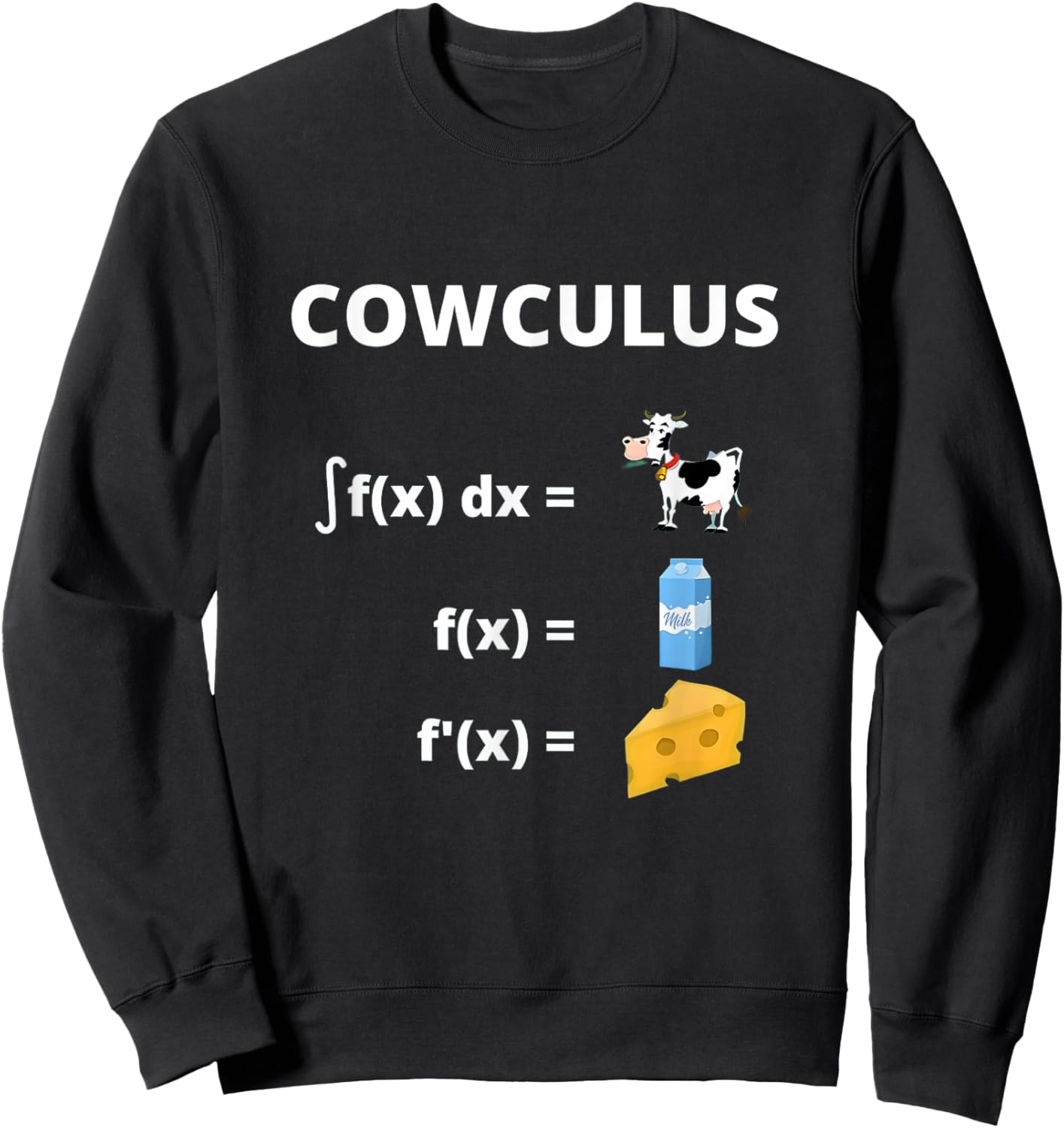 Funny Maths Cowculus Math Cows Product Sweatshirt - Sweatshirt | Black