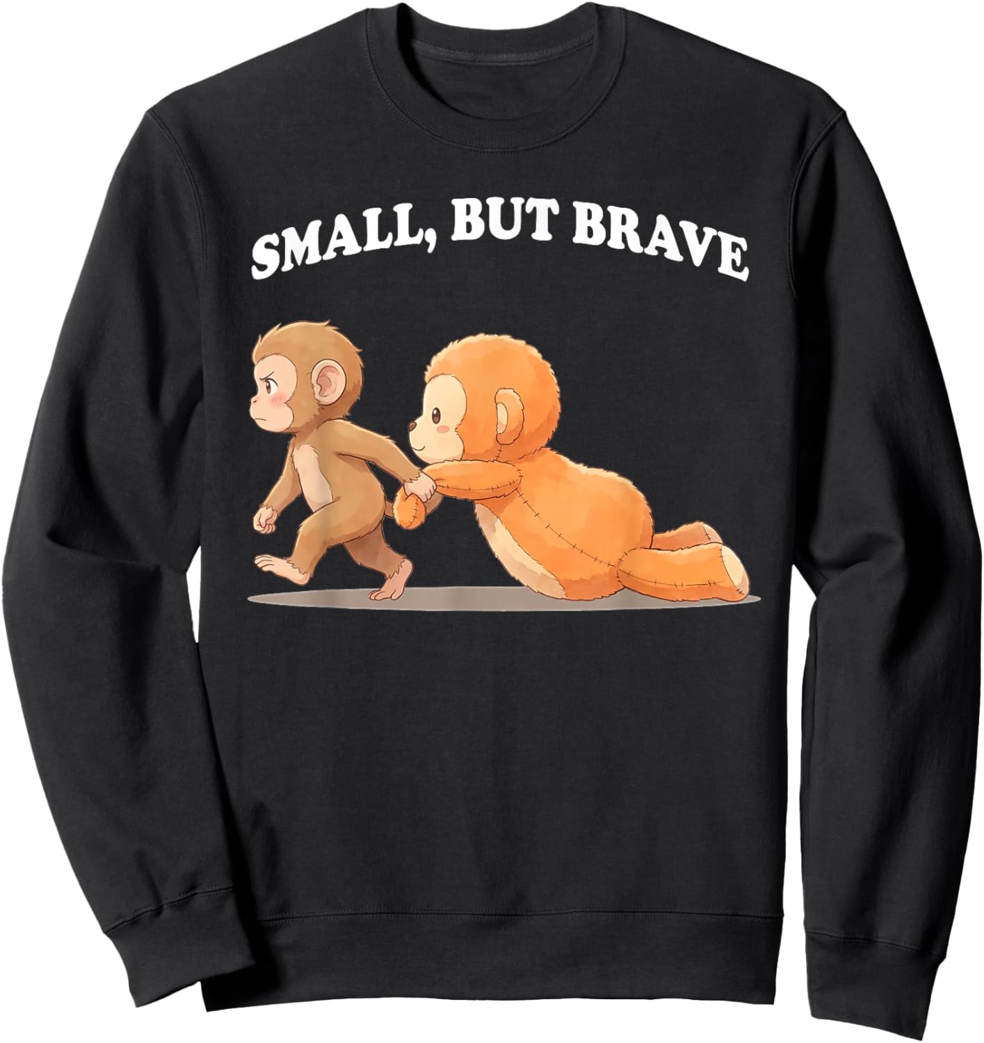 Cute Baby Monkey Punch Brave Punch Kun Sweatshirt - Sweatshirt | Black
