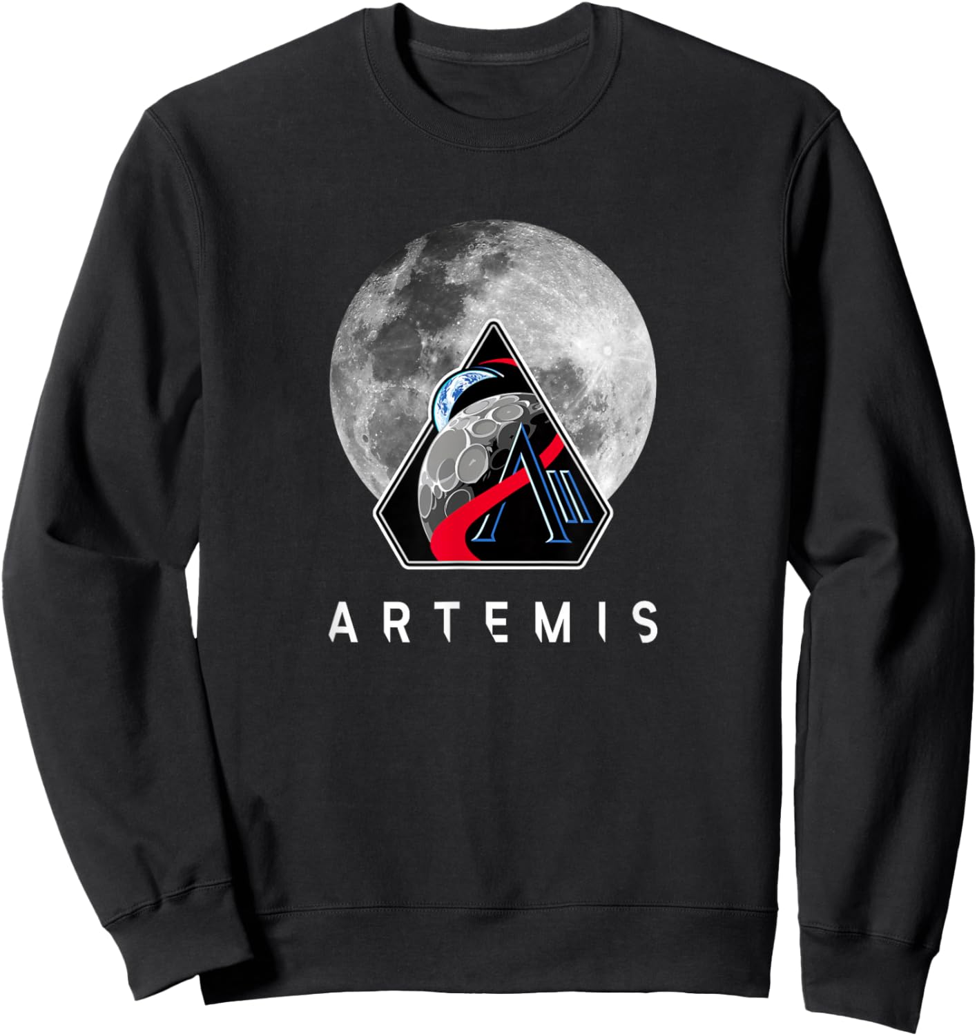 NASA Artemis II Mission Moon Sweatshirt - Sweatshirt | Black