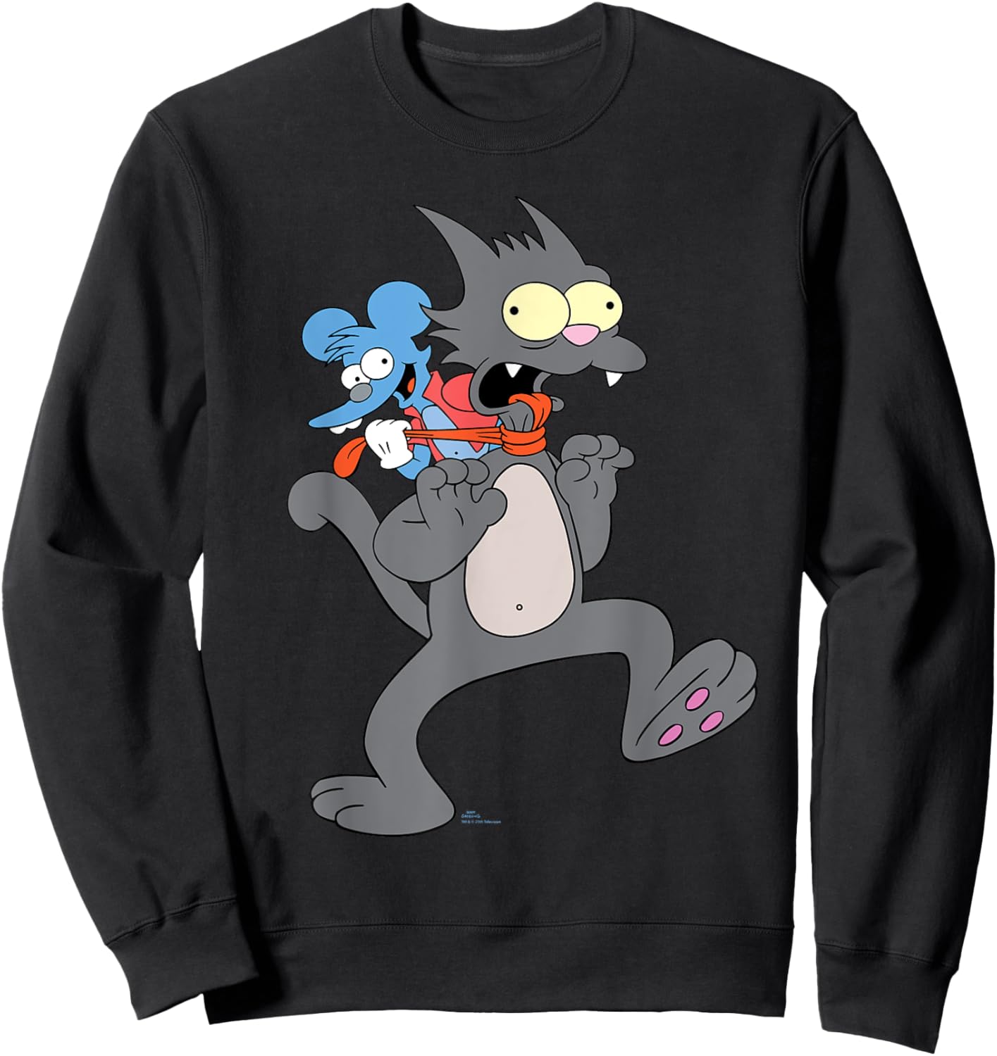 The Simpsons Itchy & Scratchy Show Funny Valentine’s Day Sweatshirt - Sweatshirt | Black