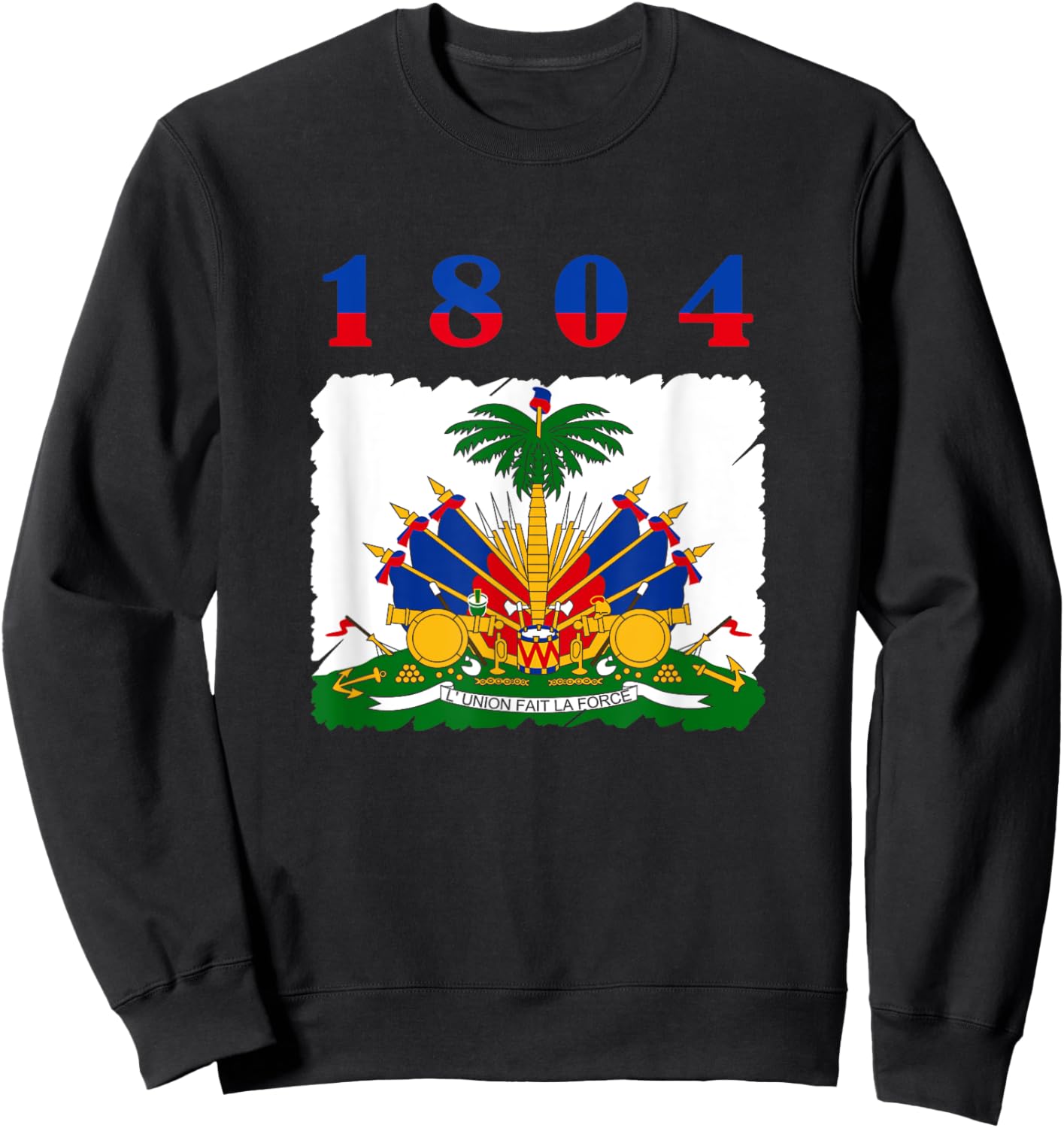 Haiti Flag Symbol Pride Roots Haitian 1804 Sweatshirt - Sweatshirt | Black
