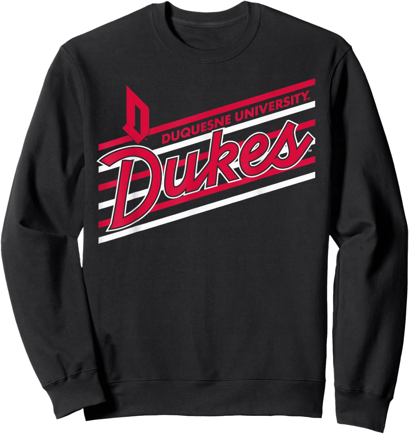 Duquesne Dukes Retro Performer Navy Officially Licensed Sweatshirt - Sweatshirt | Black