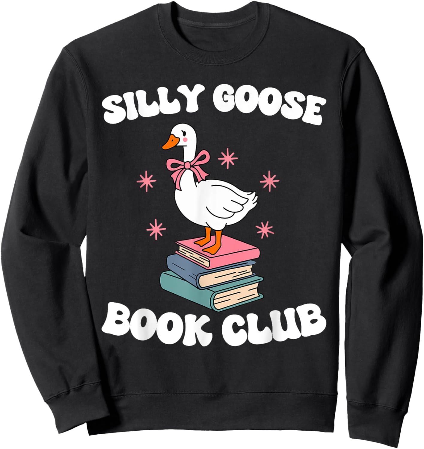 Silly Goose Book Club Sweatshirt - Sweatshirt | Black