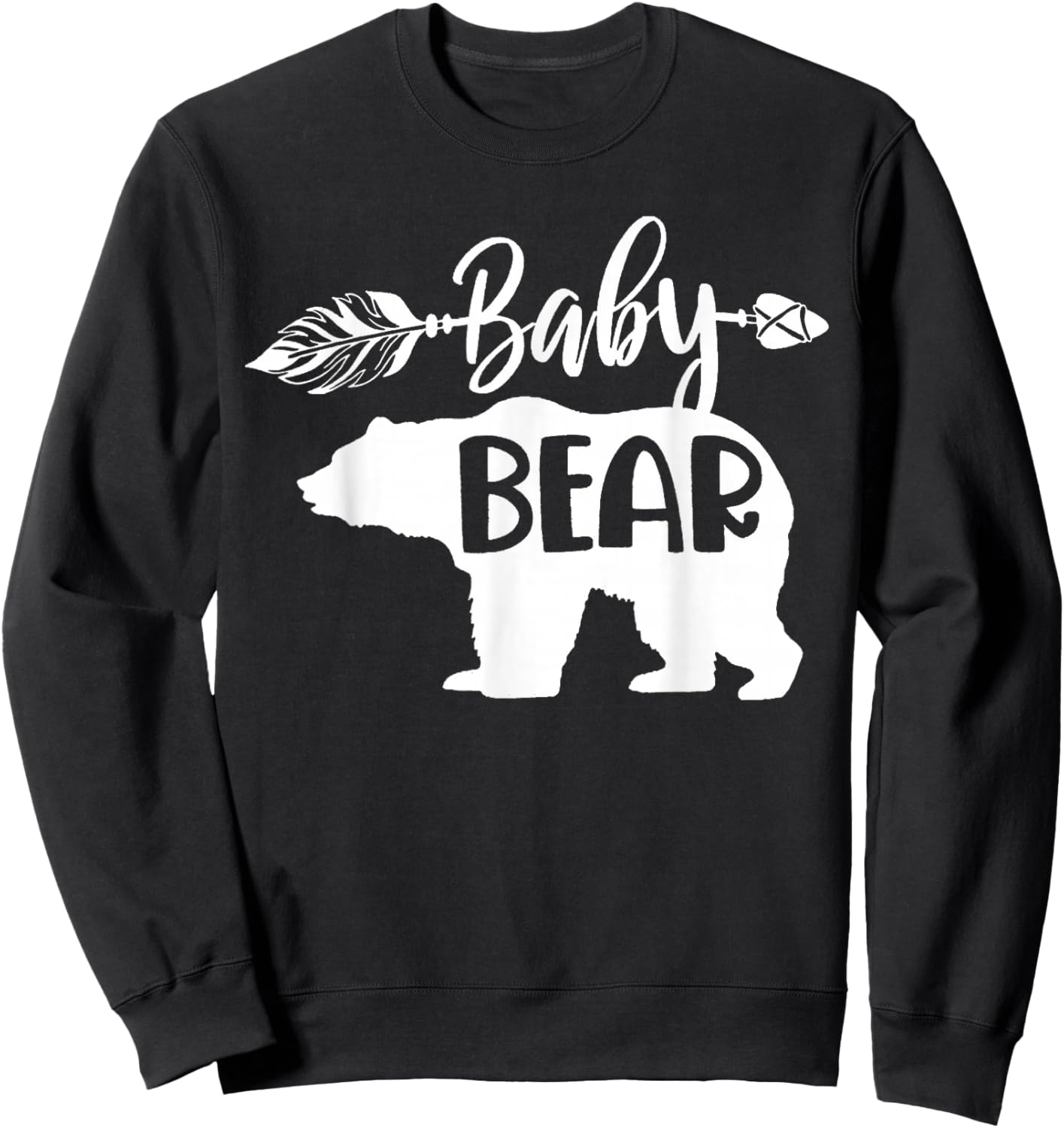 Funny Baby Bear Family Matching Kid Men Women Gifts Sweatshirt - Sweatshirt | Black