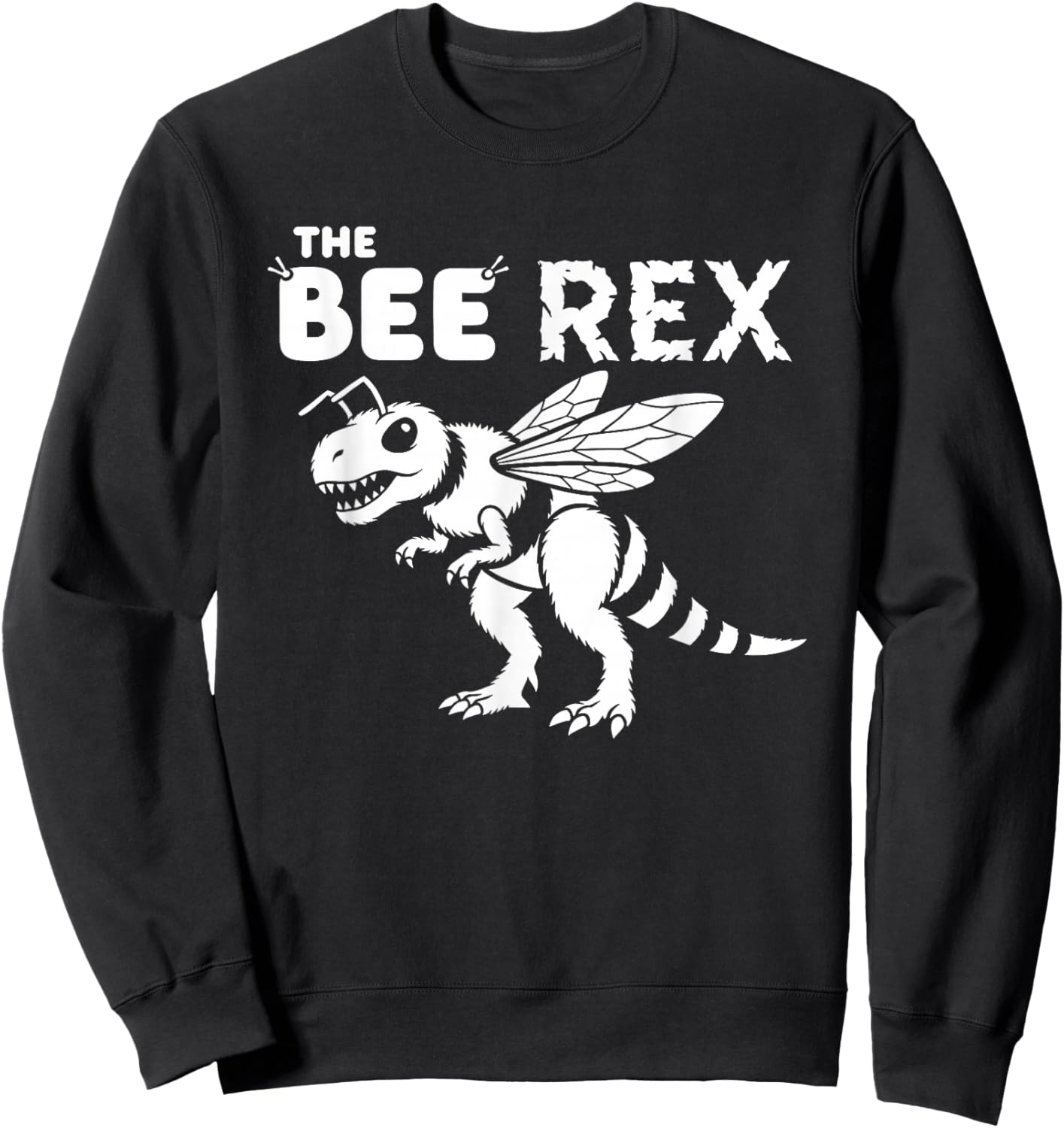 The Bee Rex Funny Women Sweatshirt - Sweatshirt | Black