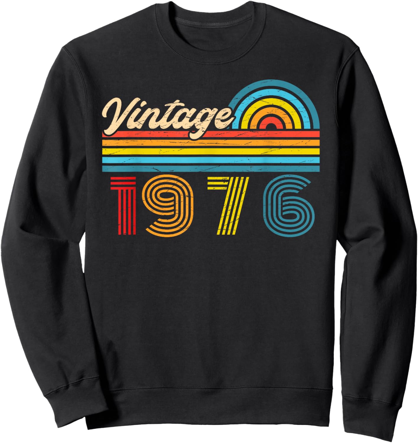Original 1976 Vintage Anniversaire 50 Ans pour Hommes Femmes Sweatshirt - Sweatshirt | Black