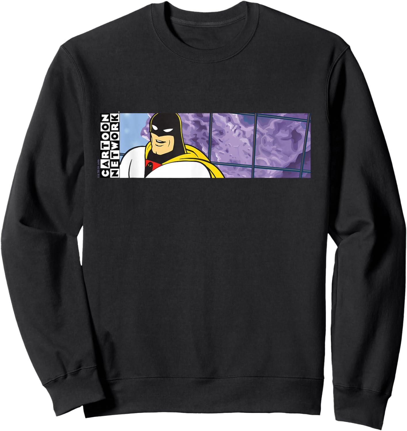 Space Ghost Panoramic Desk Scene Funny Cartoon Network Sweatshirt - Sweatshirt | Black