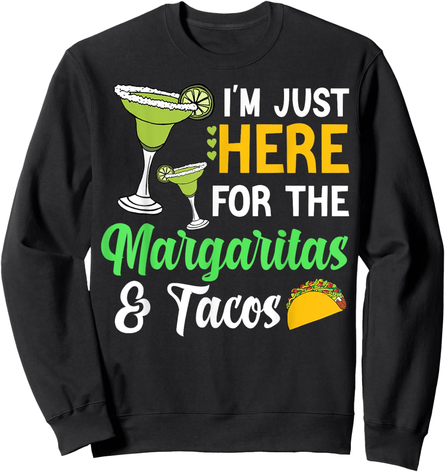 cinco de mayo Tacos And Margaritas Women mamacita Mexican Sweatshirt - Sweatshirt | Black