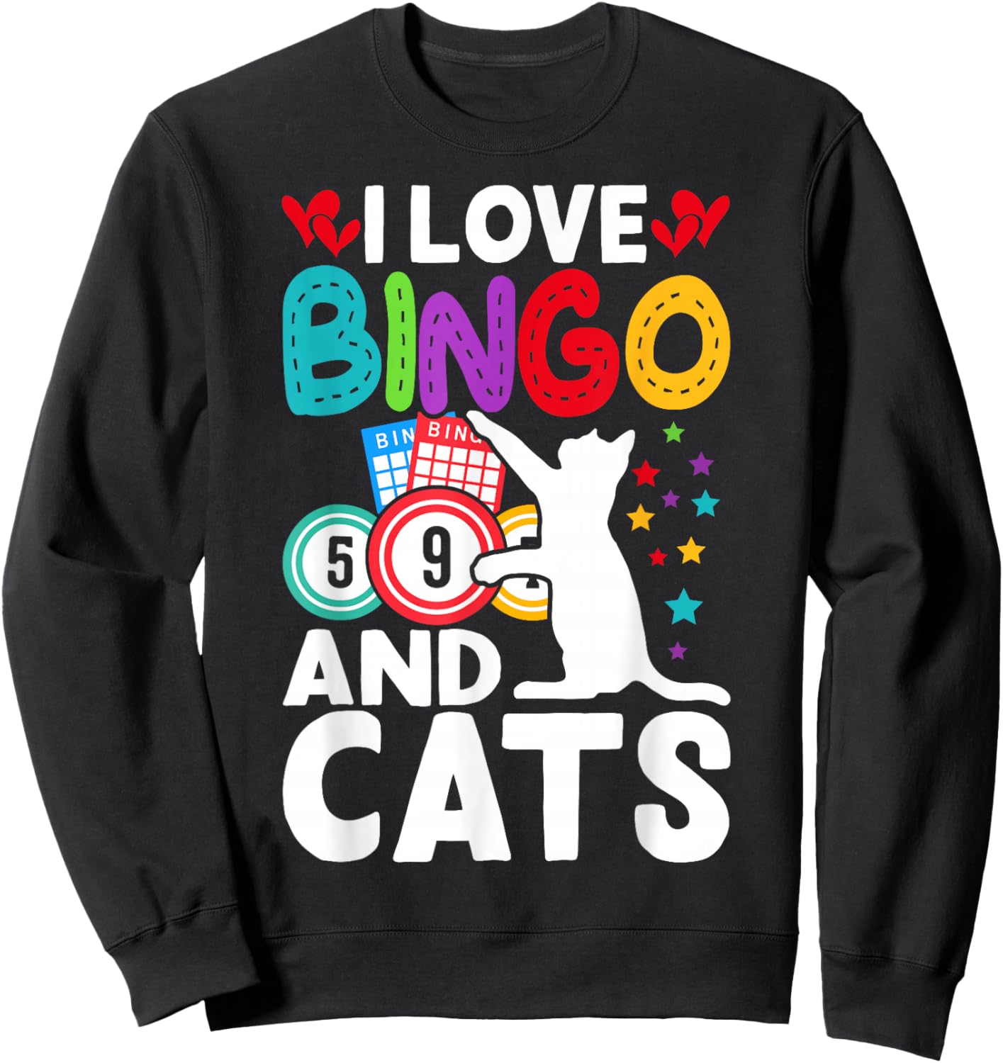 Bingo Player Design Bingo Caller Gambling Bingo Lover Sweatshirt - Sweatshirt | Black