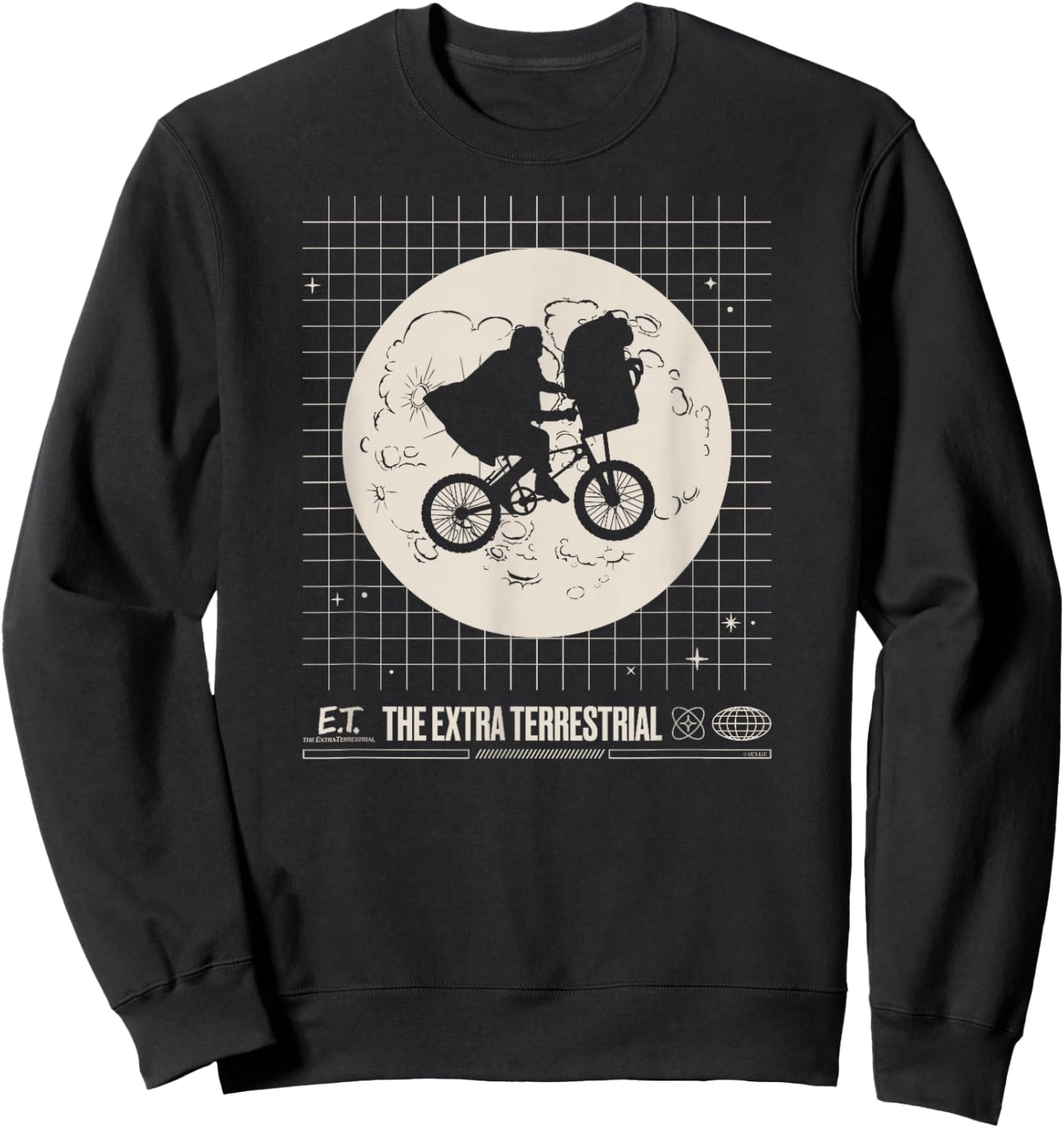 E.T. the Extra-Terrestrial Moon Retro Sweatshirt - Sweatshirt | Black