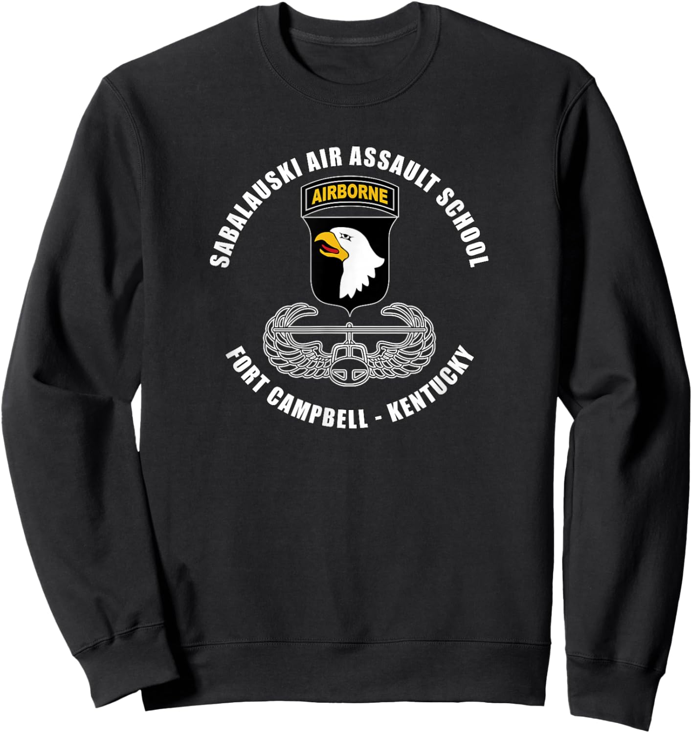 Sabalauski Air Assault School Fort Campbell Kentucky Veteran Sweatshirt - Sweatshirt | Black