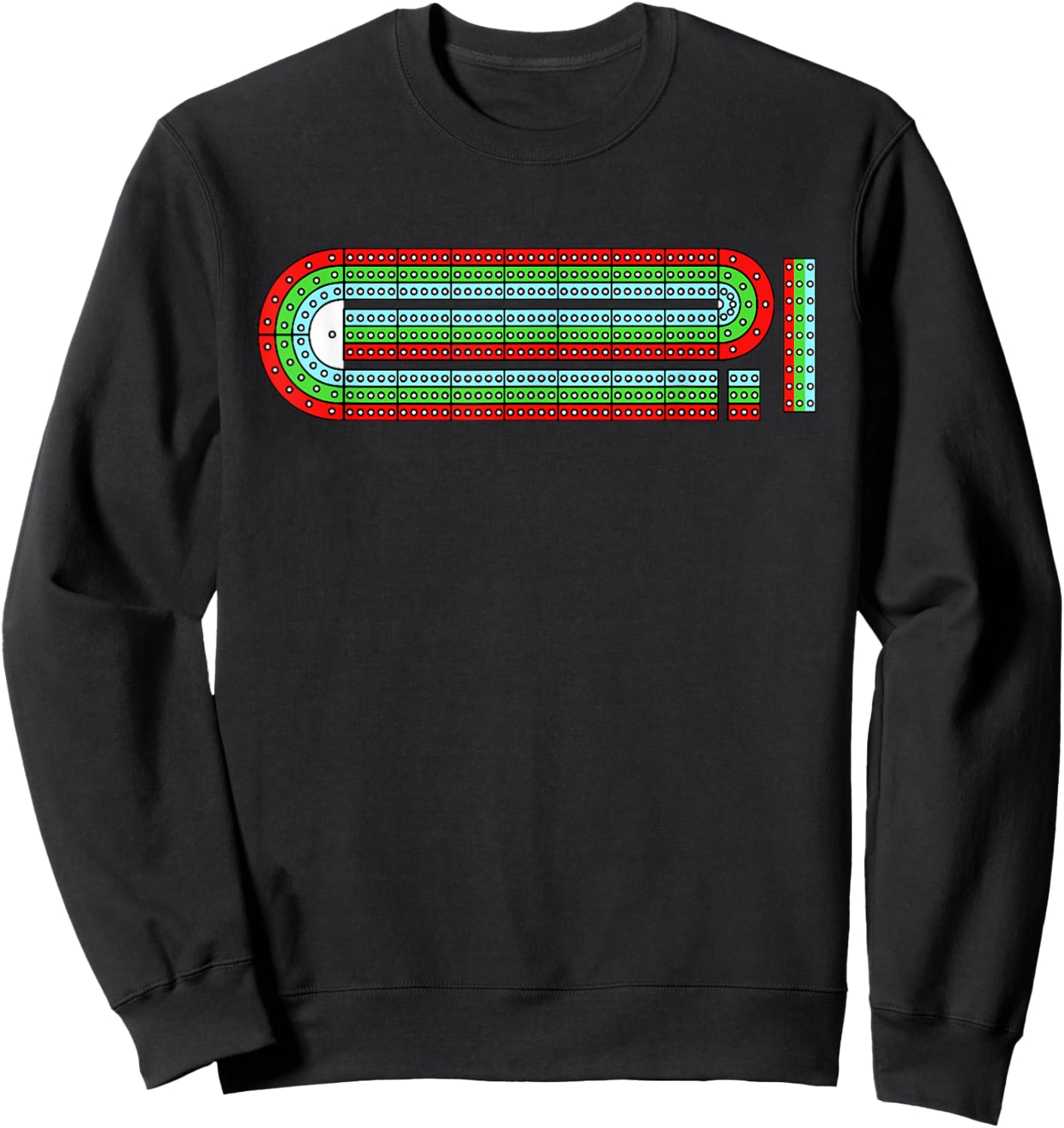 Cribbage Board Art Women Card Game Cribbage Player Sweatshirt - Sweatshirt | Black