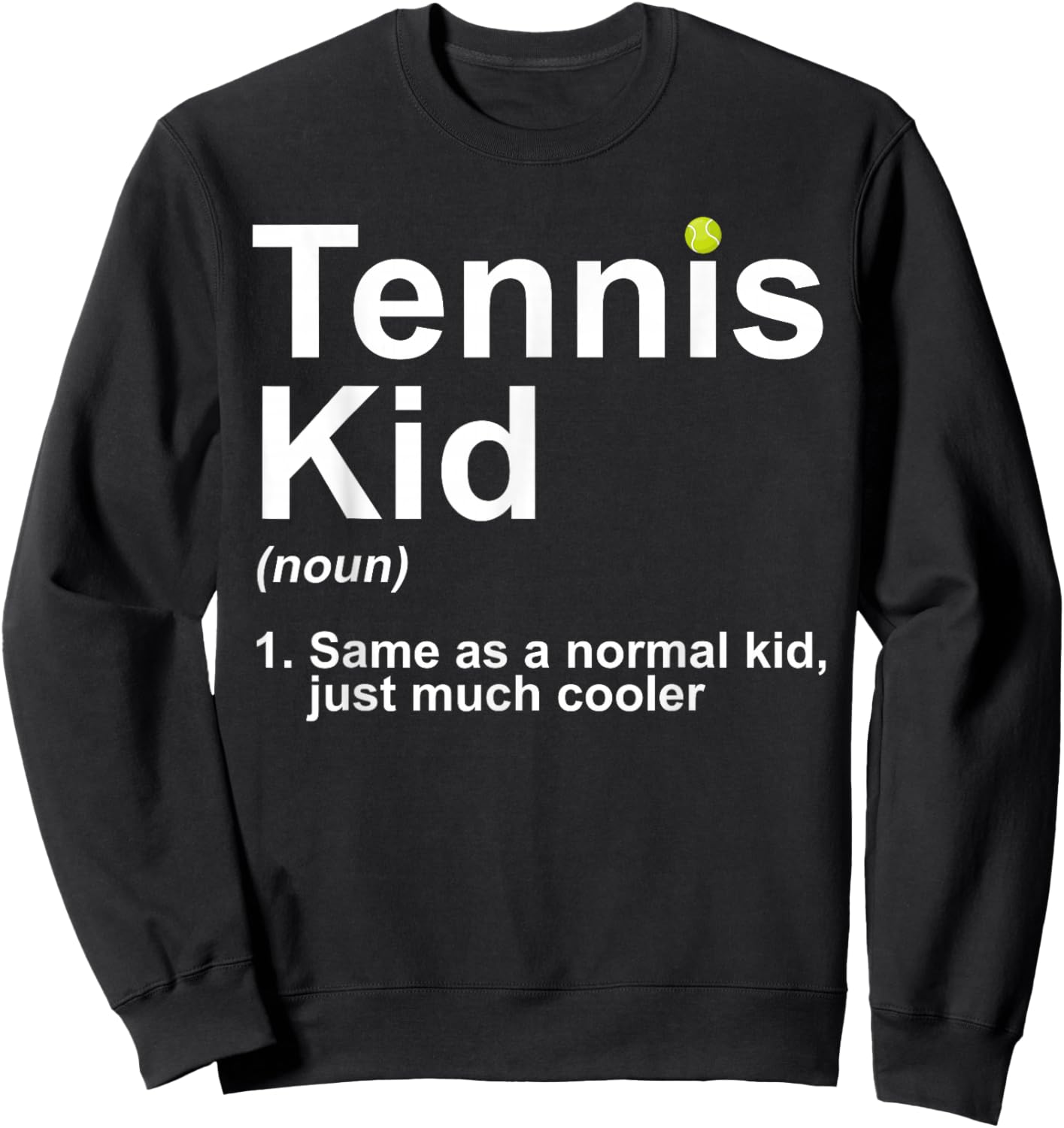 Tennis Kid Art For Boys Kids Girl Tennis Lover Tennis Player Sweatshirt - Sweatshirt | Black