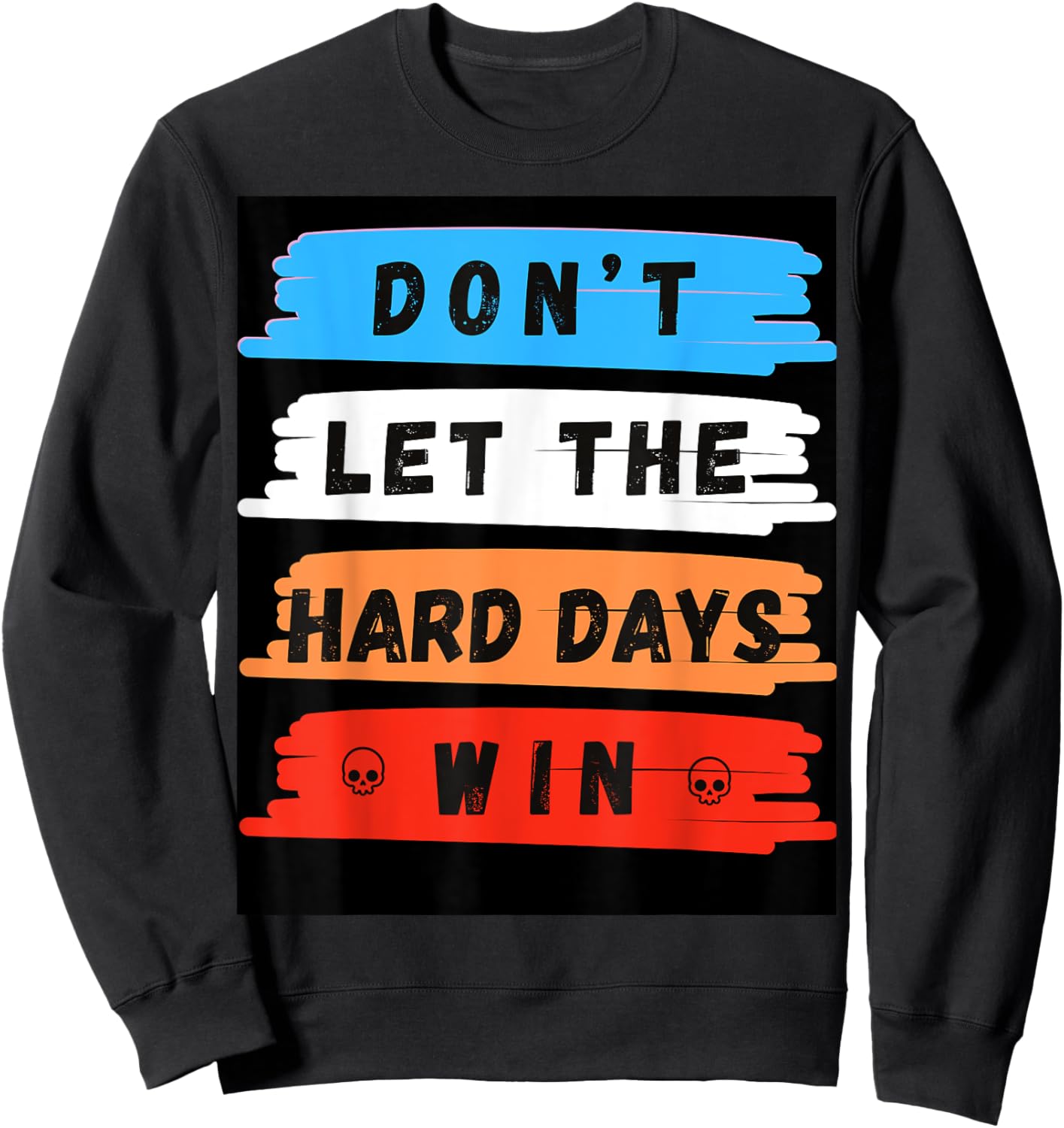 Rise & Thrive Inspirational Quotes and Positive Mindset Art Sweatshirt - Sweatshirt | Black