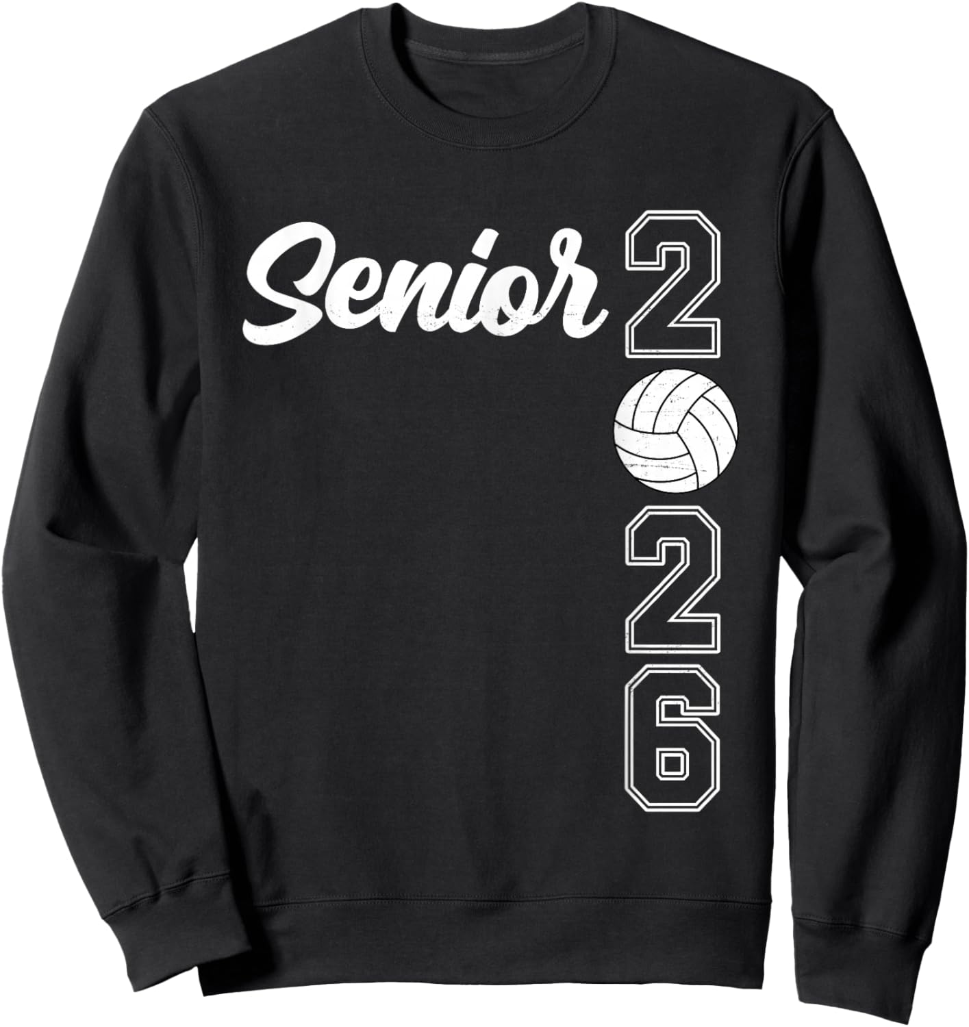 Vintage Class of 2026 Volleyball Senior 2026 Graduation 2026 Sweatshirt - Sweatshirt | Black