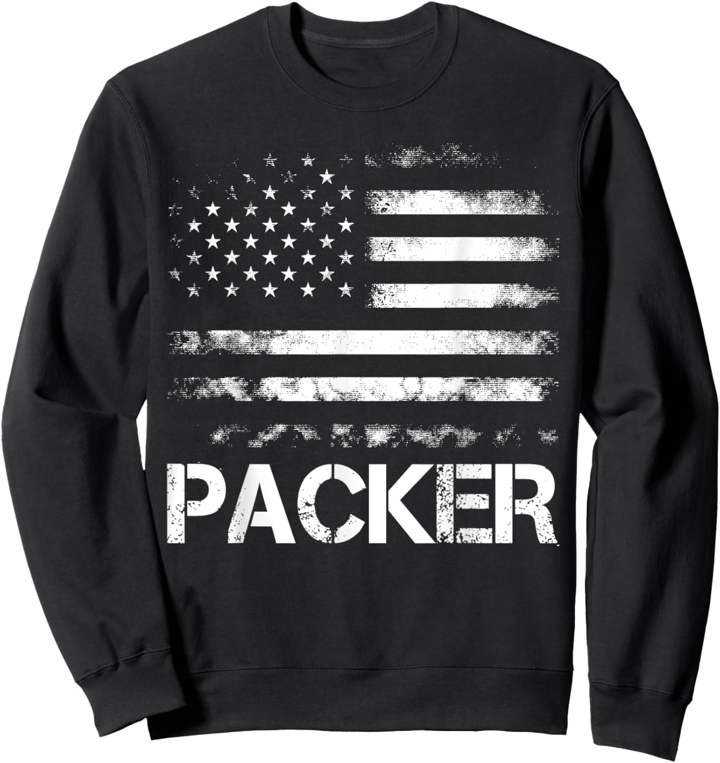Packer American Flag Sweatshirt - Sweatshirt | Black
