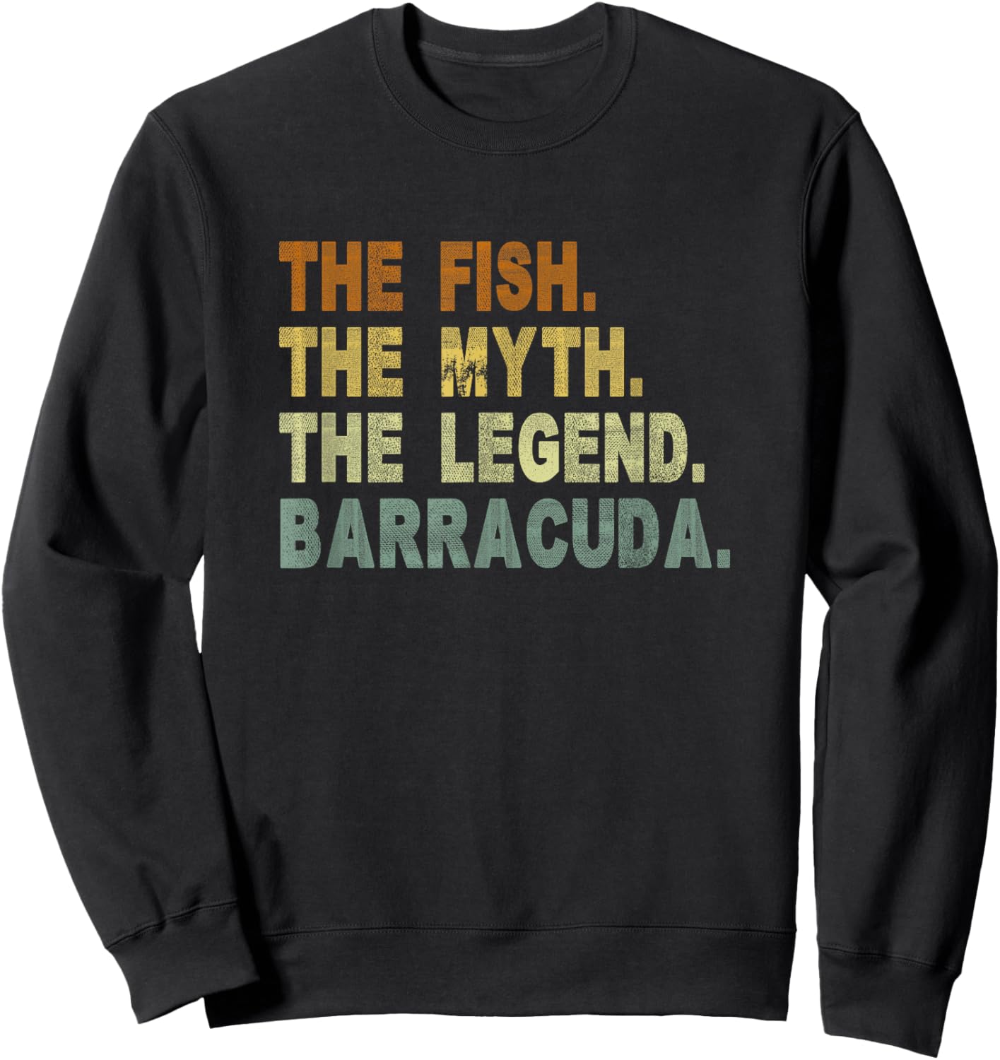 Vintage Fishing for Barracuda Sweatshirt - Sweatshirt | Black