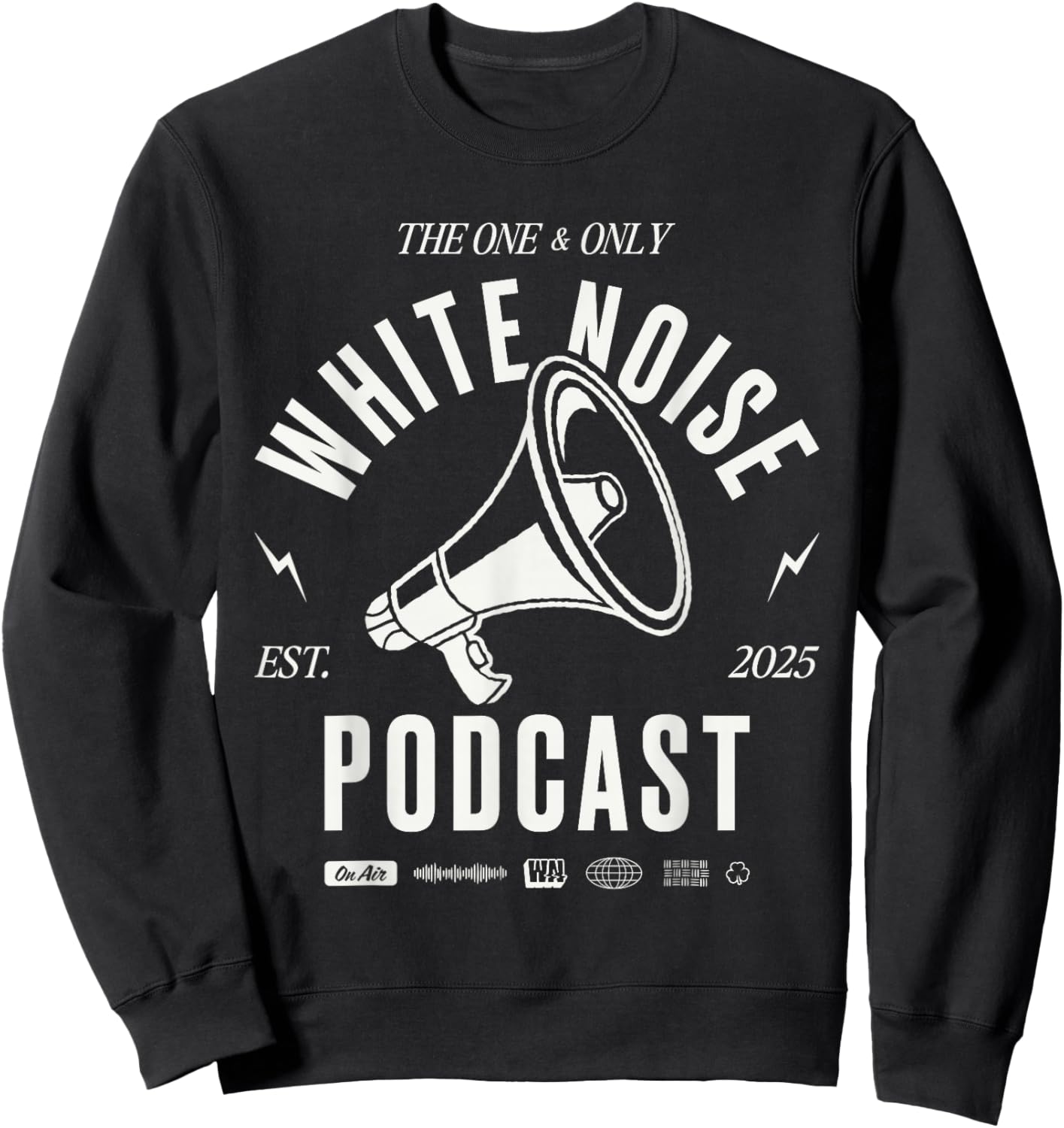 White Noise Podcast | Mega Phone Sweatshirt - Sweatshirt | Black