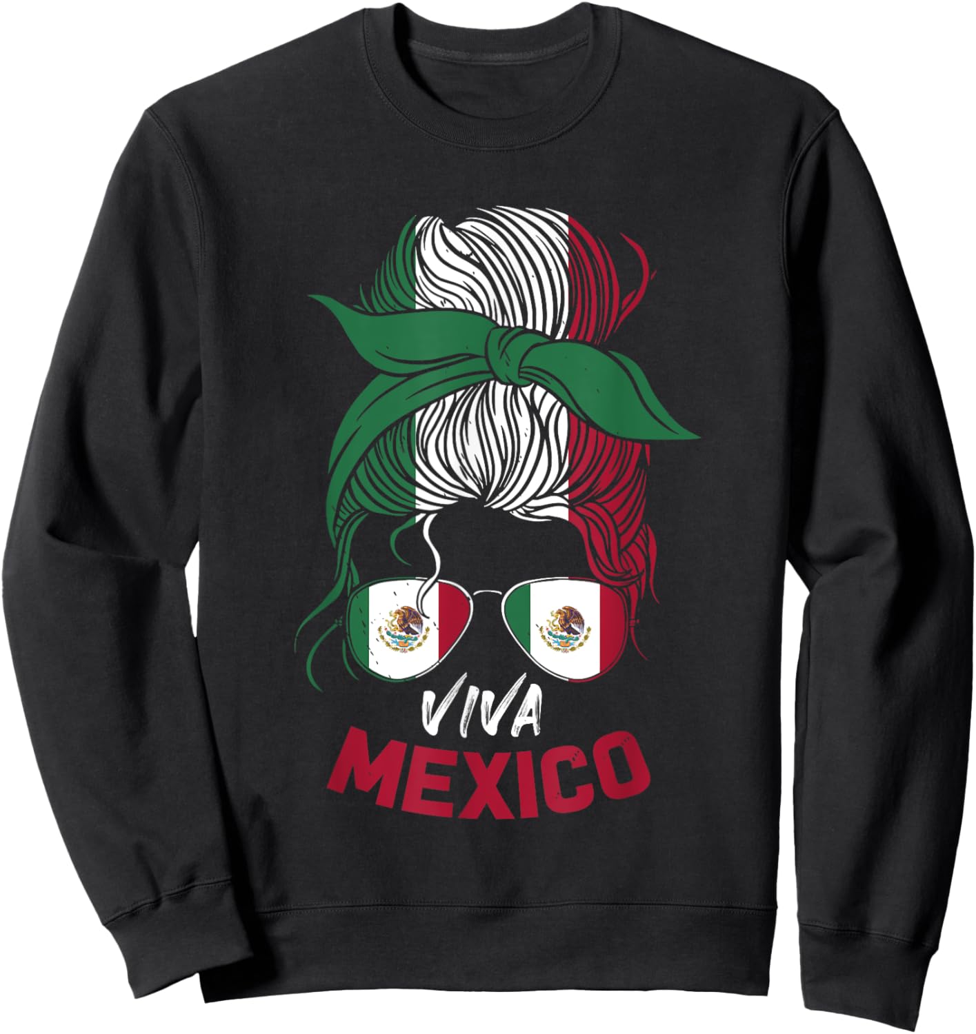 Mexico Vintage Mexican Flag Pride Hat Jersey Sweatshirt - Sweatshirt | Black
