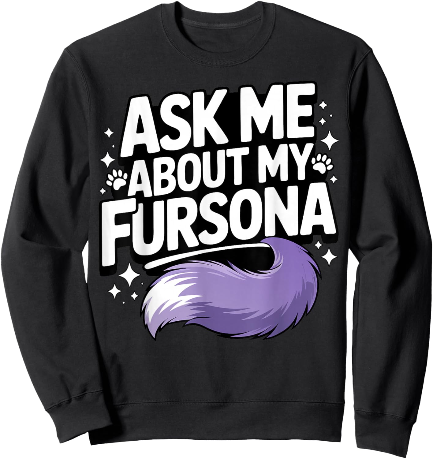 Fursonas Furry Fandom Animal Cosplay Sweatshirt - Sweatshirt | Black