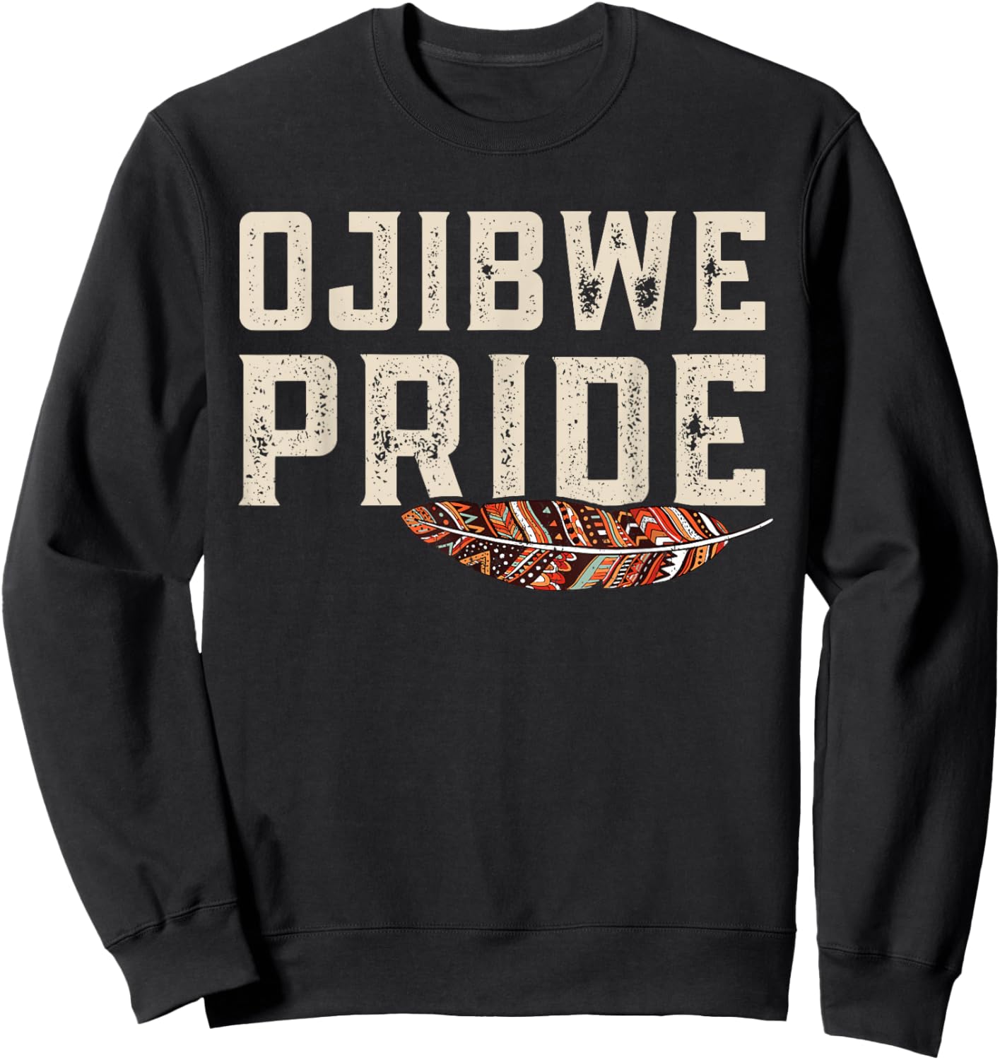 Ojibwe Native American, Great Lakes Tribe Indigenous Pride Sweatshirt - Sweatshirt | Black