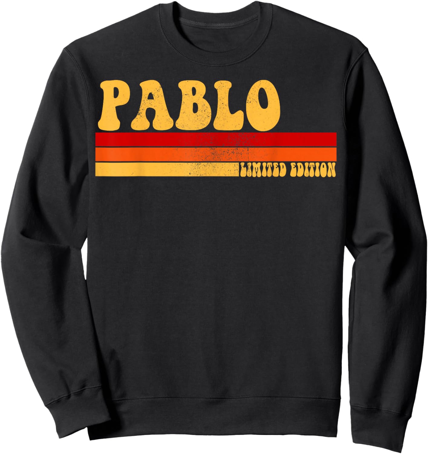 PABLO Name Personalized Idea Men Retro Vintage PABLO Sweatshirt - Sweatshirt | Black