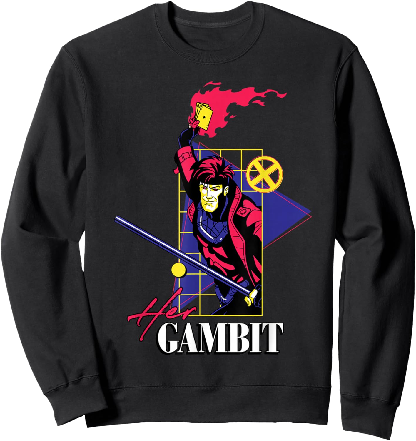 Marvel Super Heroes X-Men Couples Matching Her Gambit Sweatshirt - Sweatshirt | Black