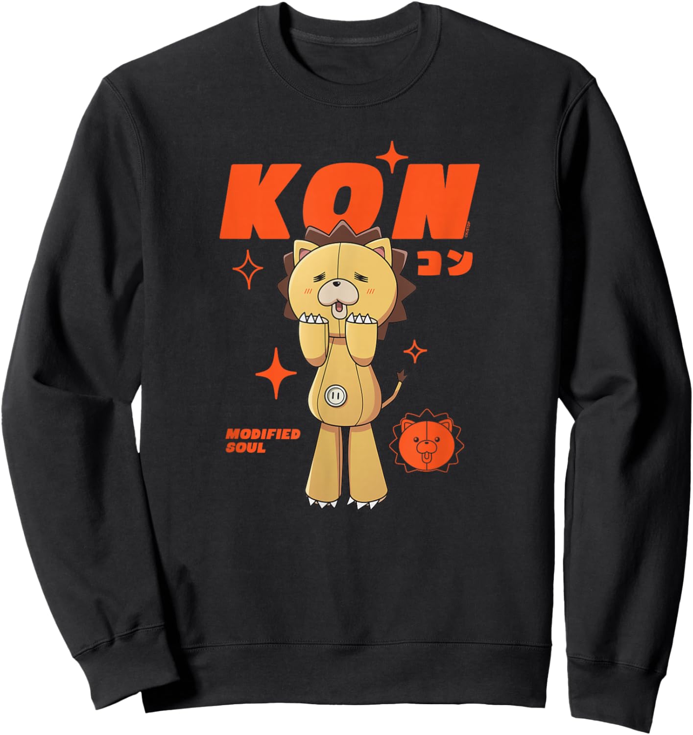 Bleach: TYBW Kon Modified Soul Orange Stars Anime Sweatshirt - Sweatshirt | Black