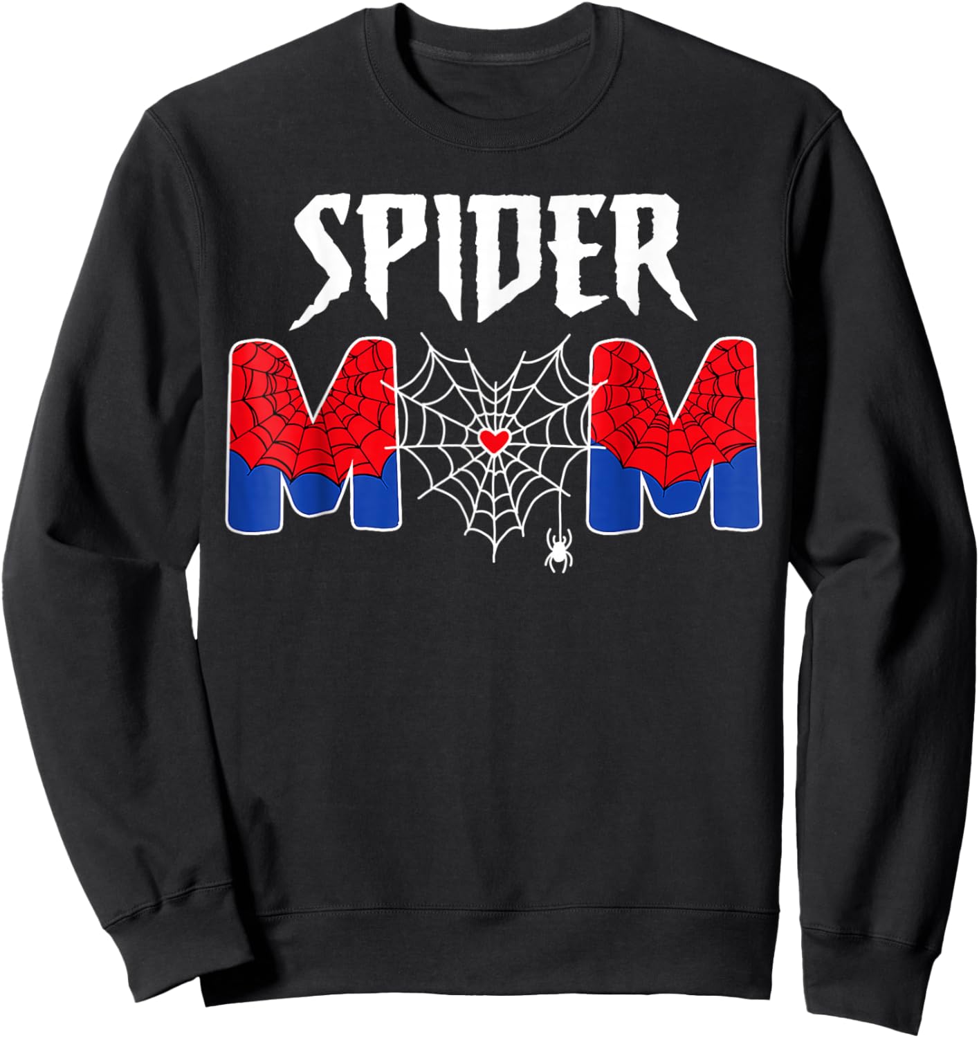 Funny Spider Mom Mama Mothers Day Girls Love Sweatshirt - Sweatshirt | Black