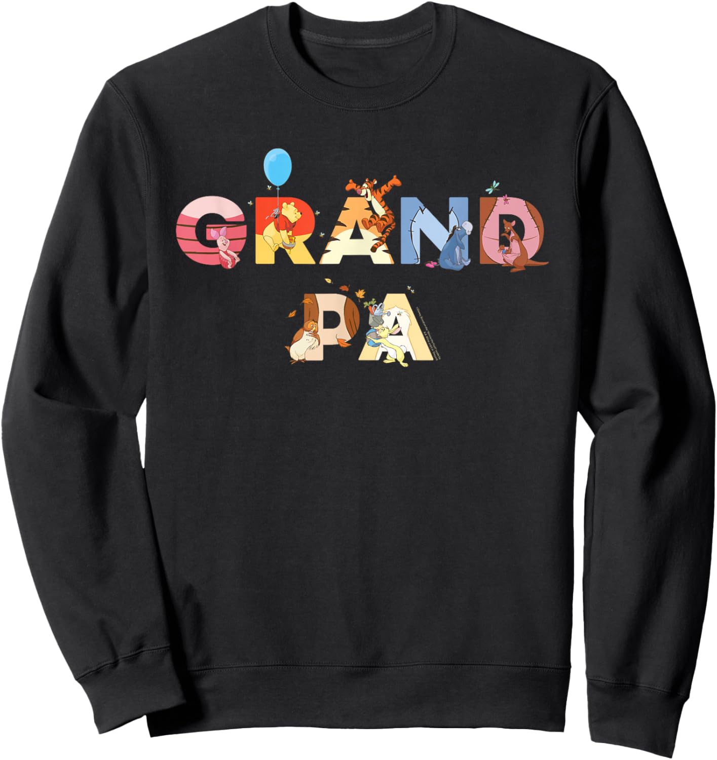 Disney Winnie The Pooh & Friends Grandpa Family Disney Trip Sweatshirt - Sweatshirt | Black