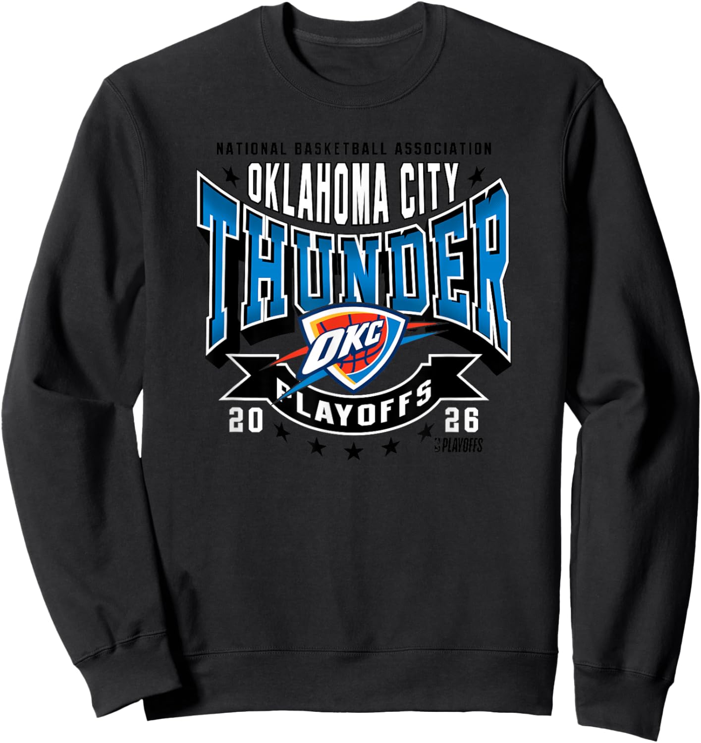 NBA Official 2026 Playoffs Oklahoma City Thunder Next Sweatshirt - Sweatshirt | Black