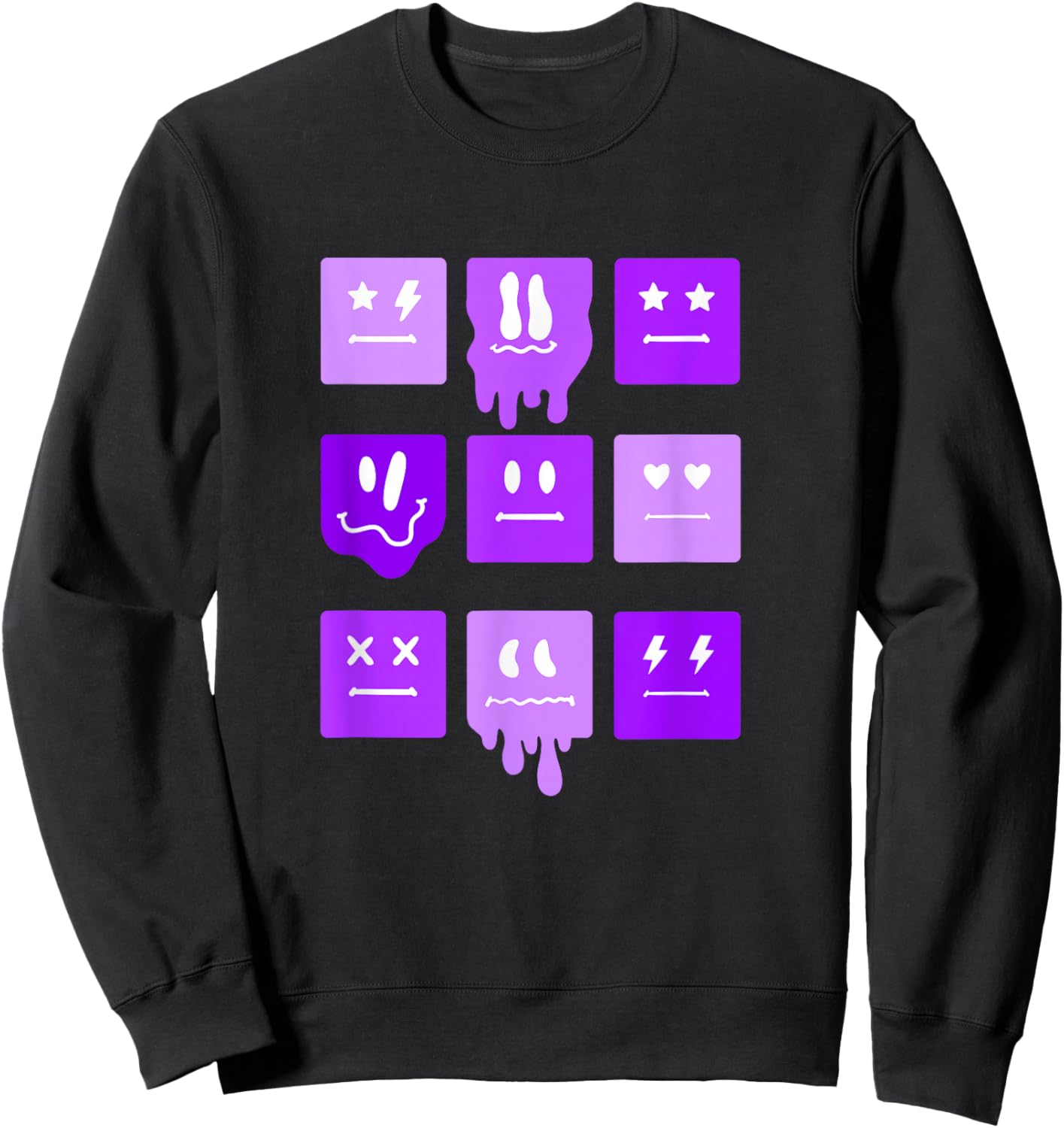 Purple Moods Purple Graphic Sweatshirt - Sweatshirt | Black