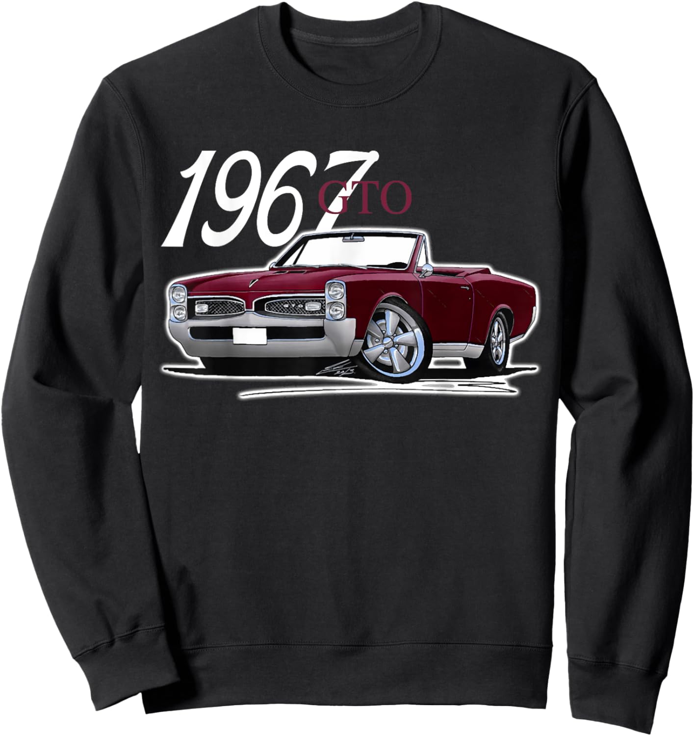 1967 67 GTO Classic Car Old School Muscle Car Sweatshirt - Sweatshirt | Black