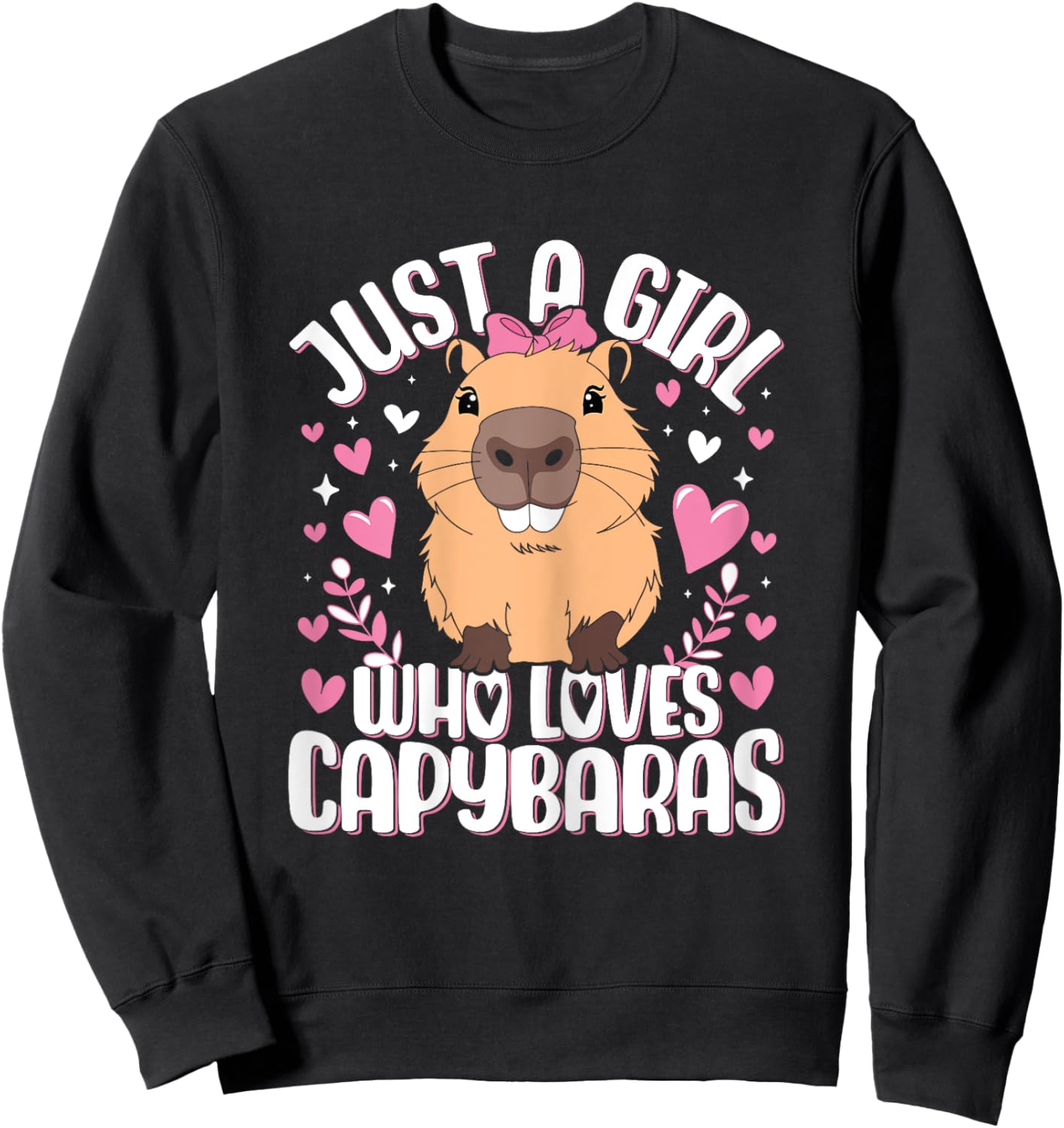 Just a Girl who loves Capybaras Sweatshirt - Sweatshirt | Black
