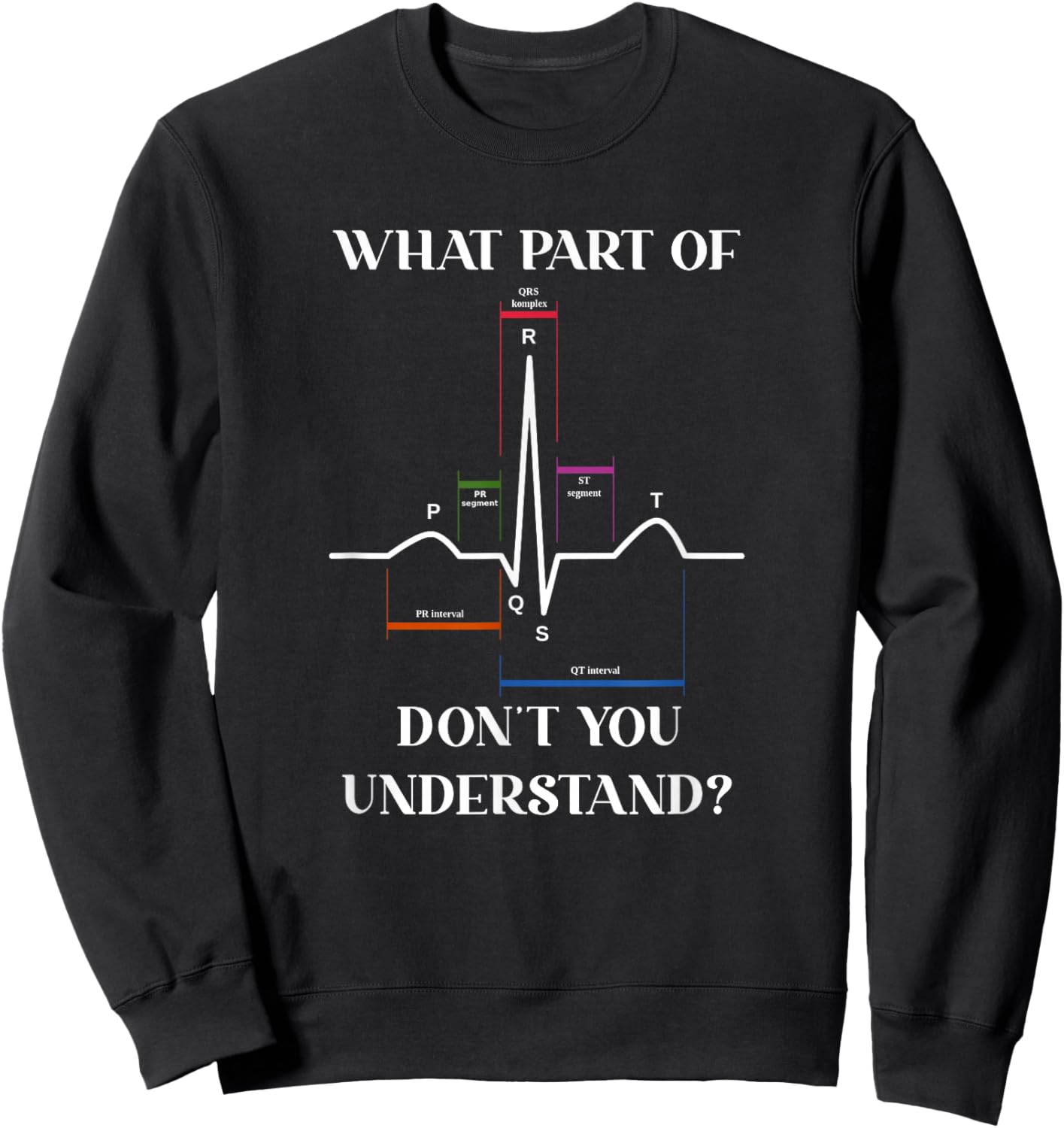 What Part Of Don't You Understand EKG Cardiac Cardiology Sweatshirt - Sweatshirt | Black