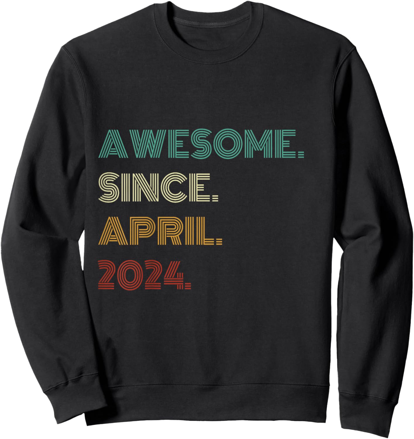 Kids 2 Years Old Awesome Since April 2024 2nd Birthday Sweatshirt - Sweatshirt | Black