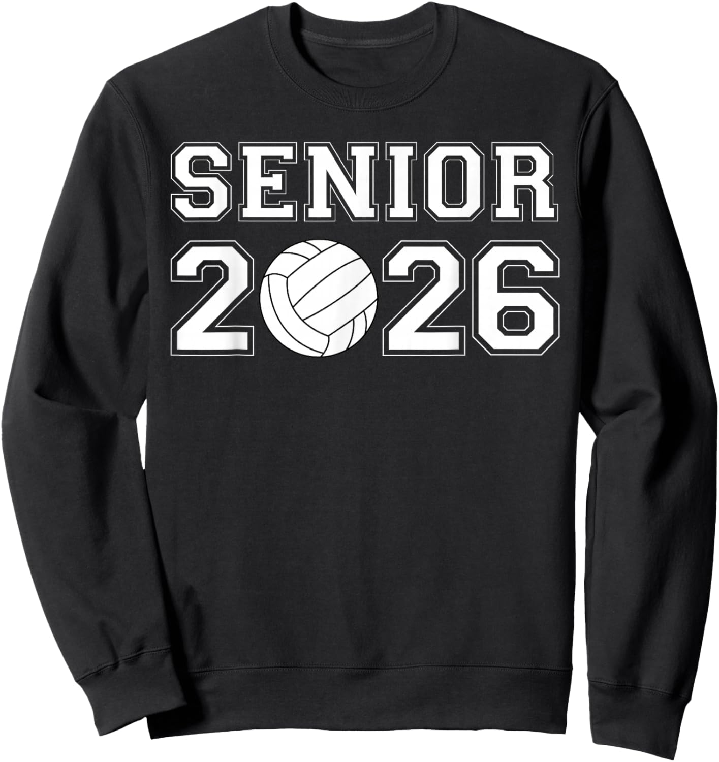 Class Of 2026 Senior Volleyball Men Boys Sweatshirt - Sweatshirt | Black