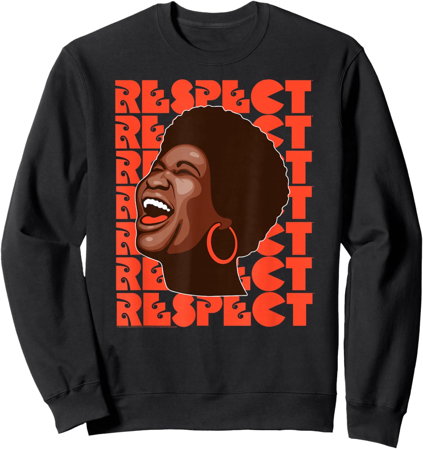 Official Aretha Franklin Respect Soul Music Sweatshirt - Sweatshirt | Black