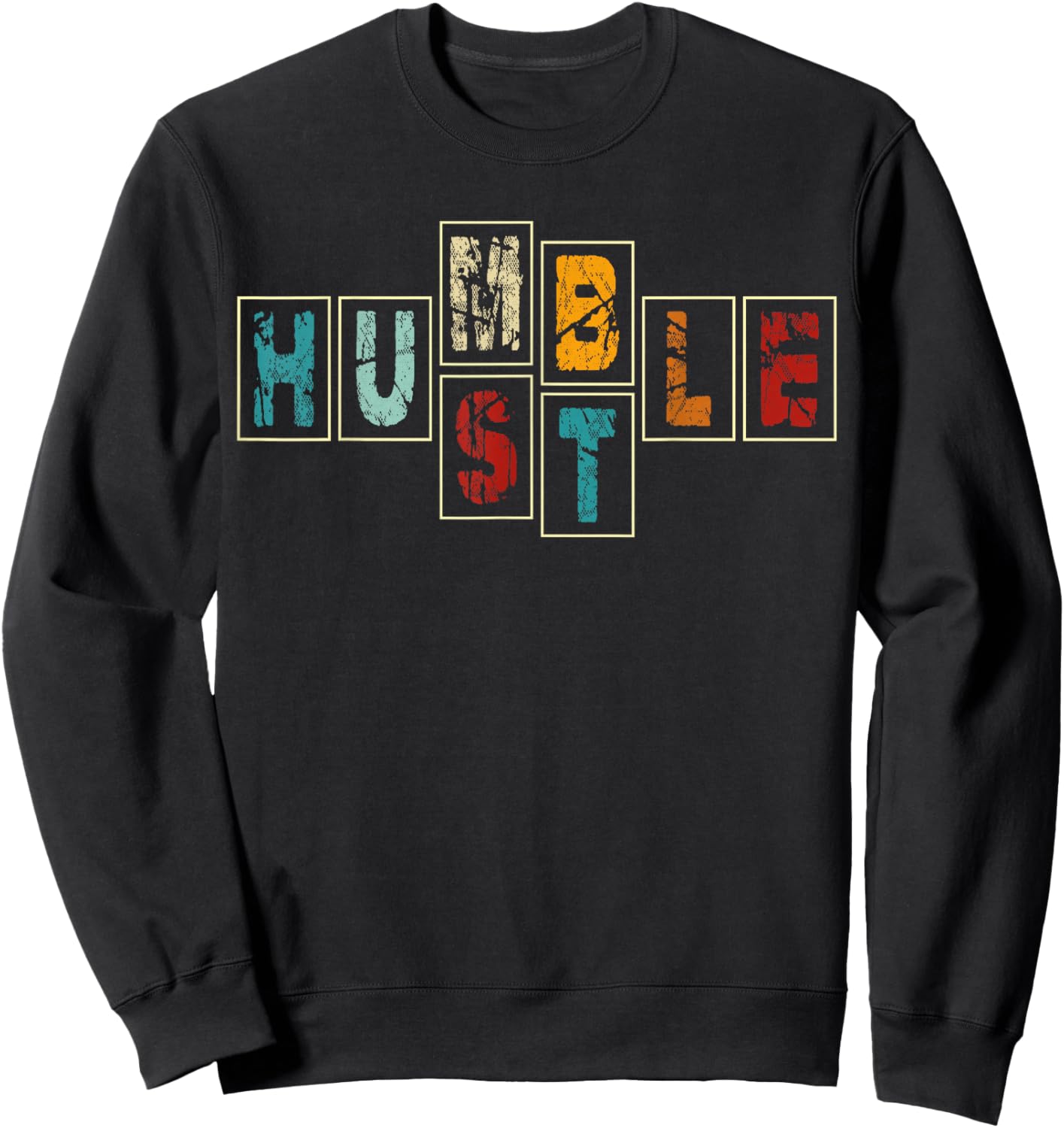 Hustle Humble Gift Vintage Odometer Sweatshirt - Sweatshirt | Black