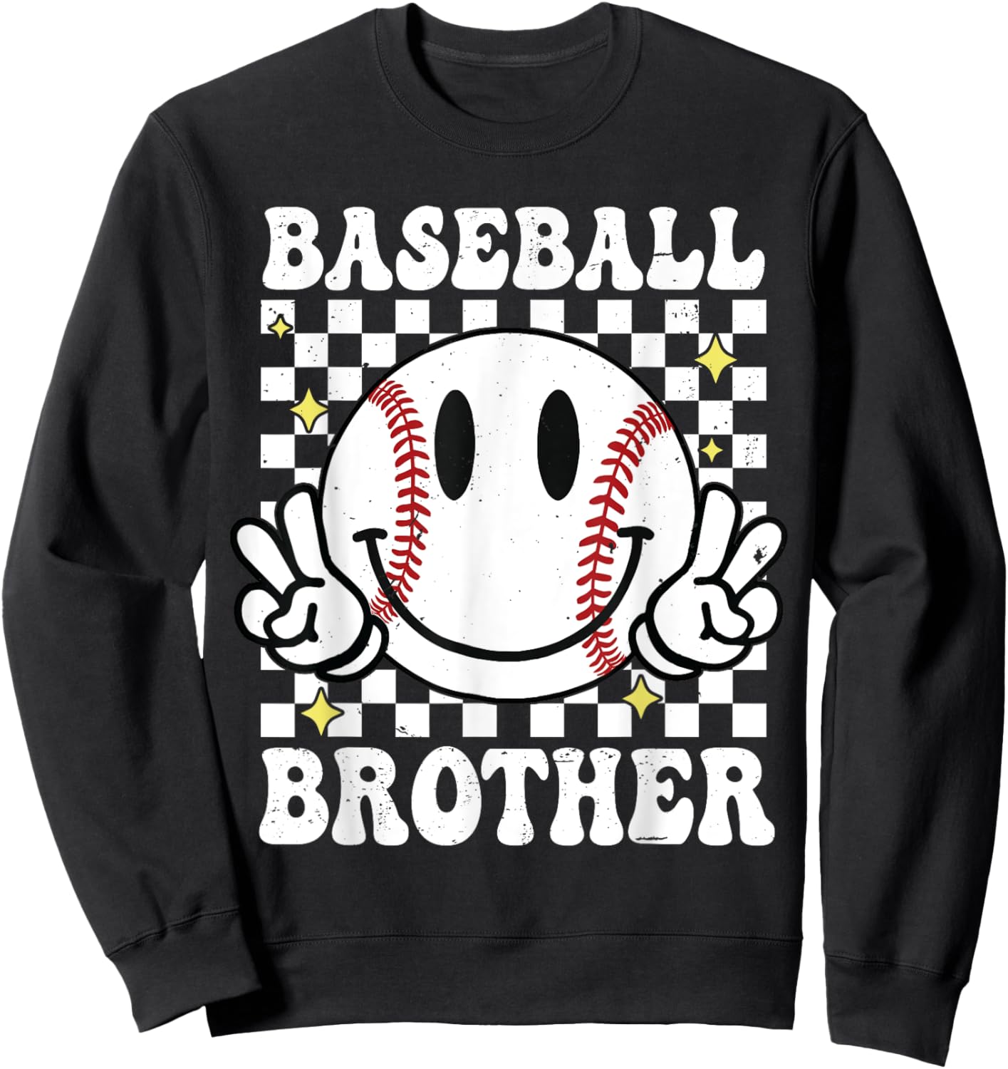Baseball Brother - Baseball Game Day Big Bro Matching Family Sweatshirt - Sweatshirt | Black