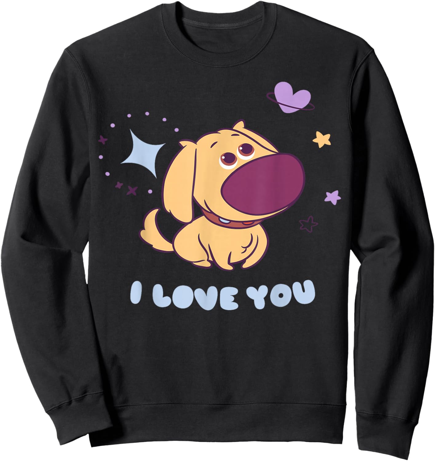 Disney Pixar Up I Love You Dug Cute and Chibi Sweatshirt - Sweatshirt | Black