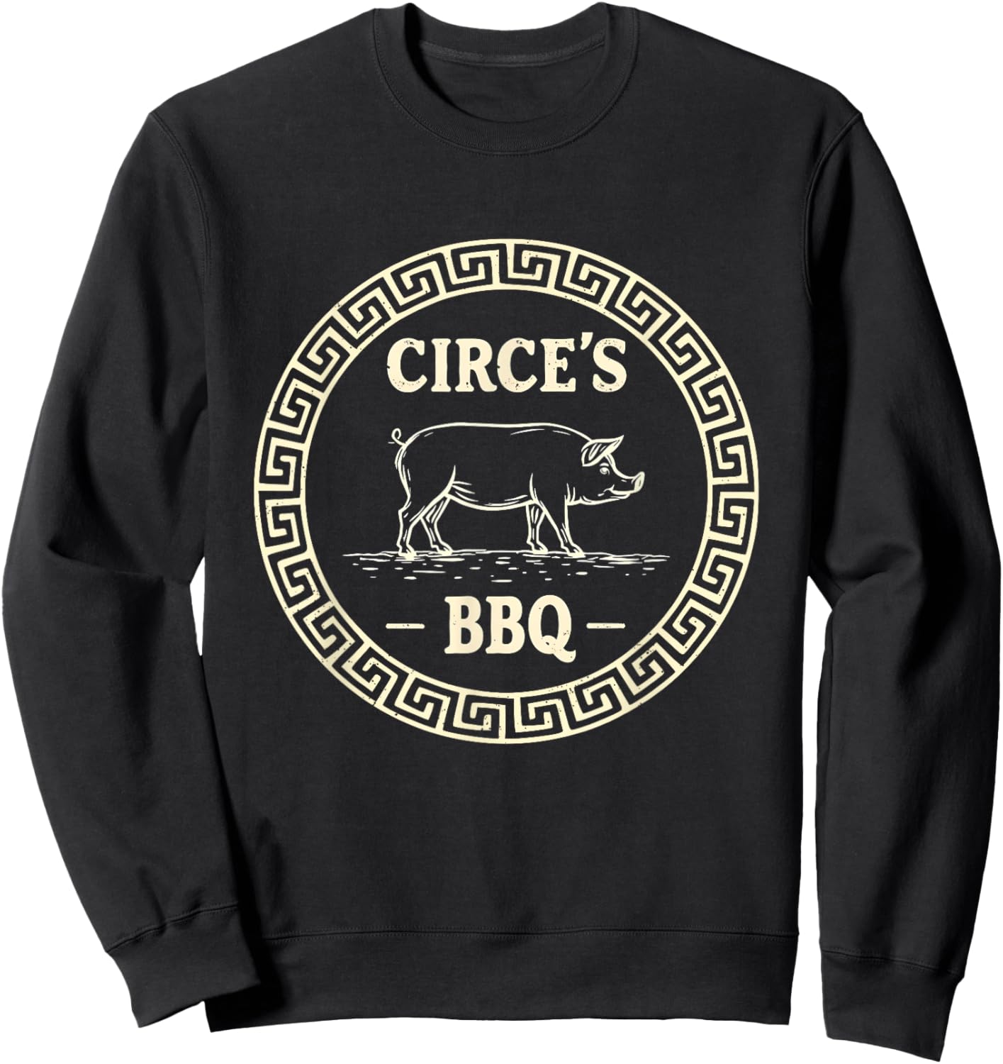 Funny Greek Mythology Circe's BBQ Odyssey Sweatshirt - Sweatshirt | Black